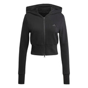Felpa con zip intera in spugna francese Essentials stagionali - Nero