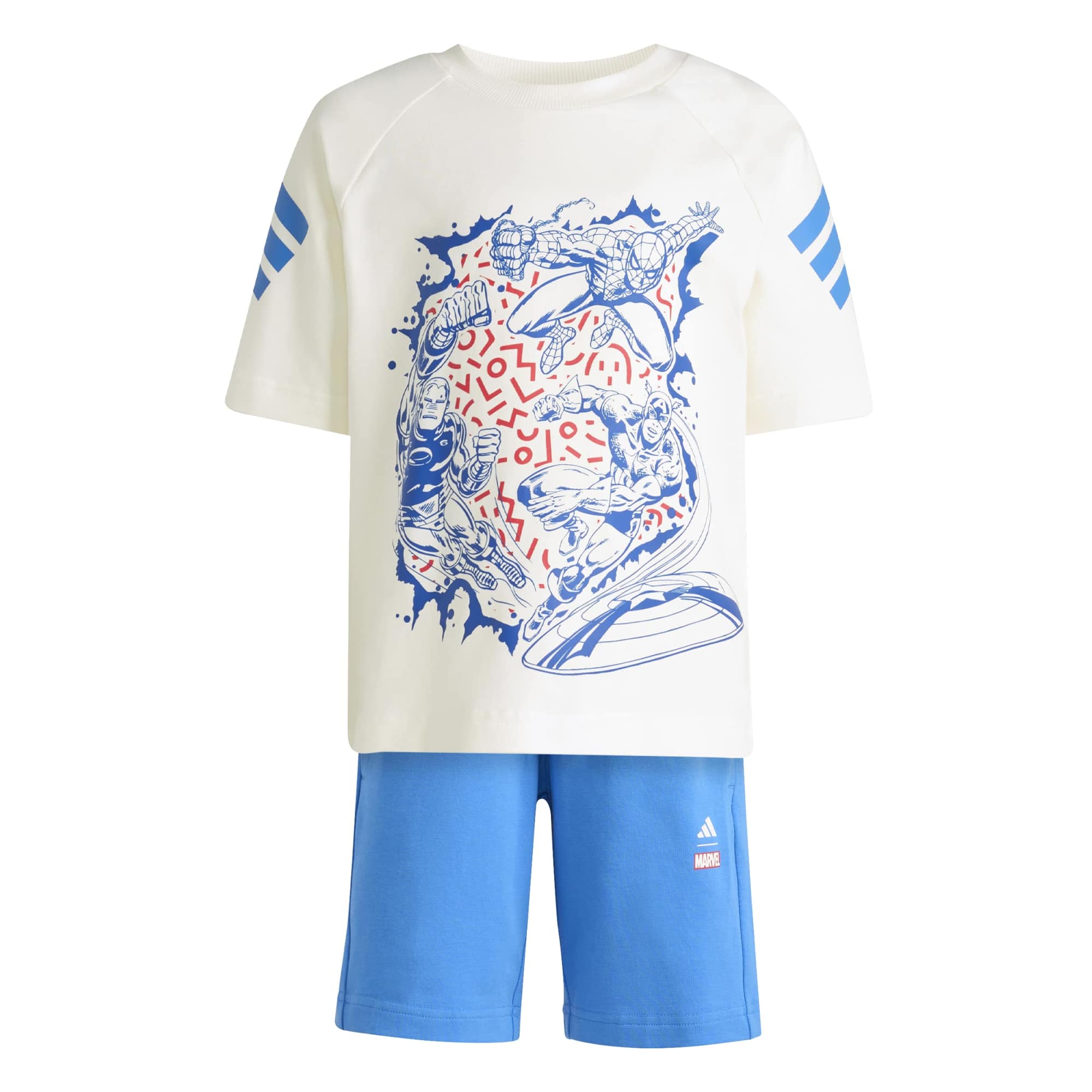 Set di T-shirt Marvel Avengers - Bianco / Blu