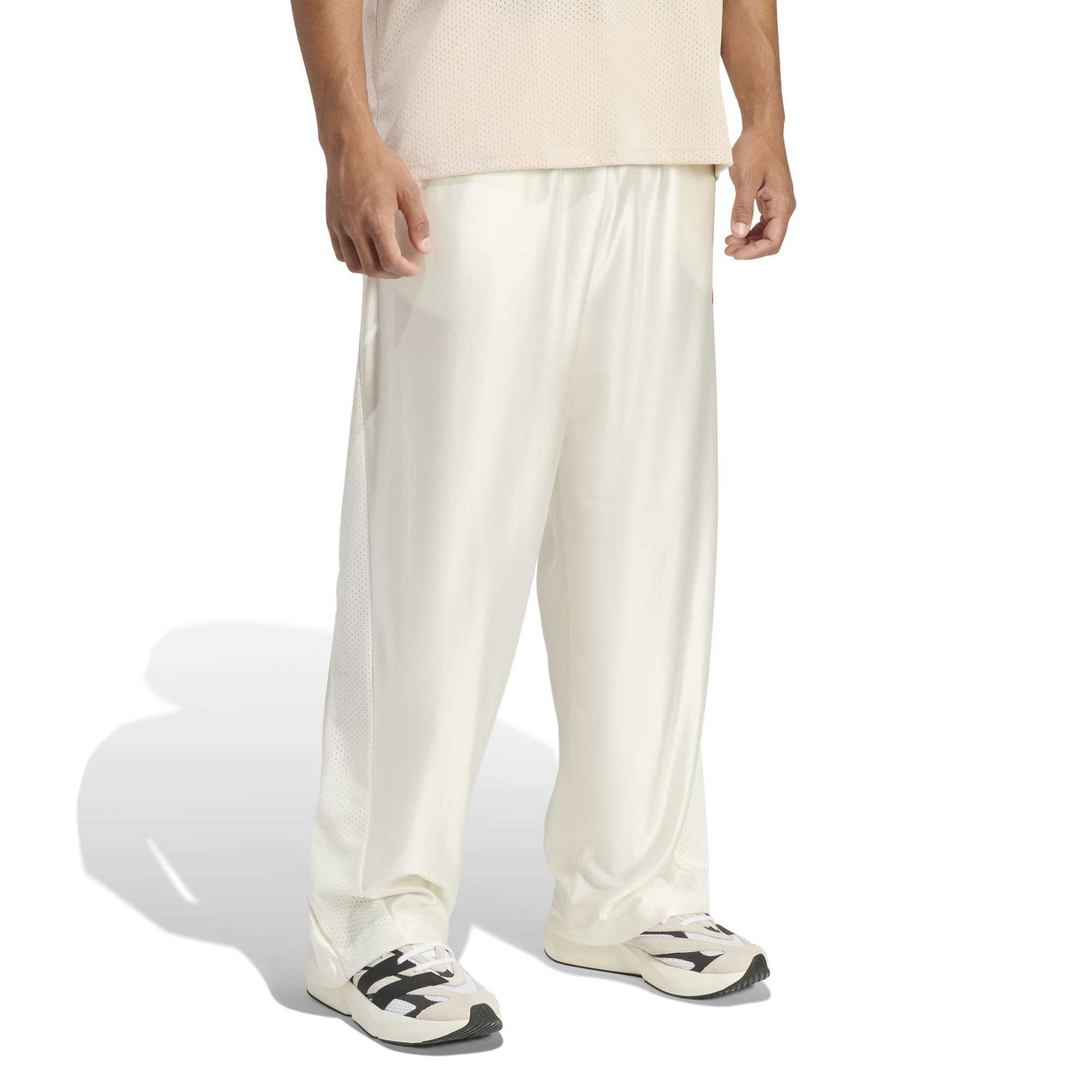Pantaloni in Tricot Lucido Stadium - Bianco / Beige / Rosso
