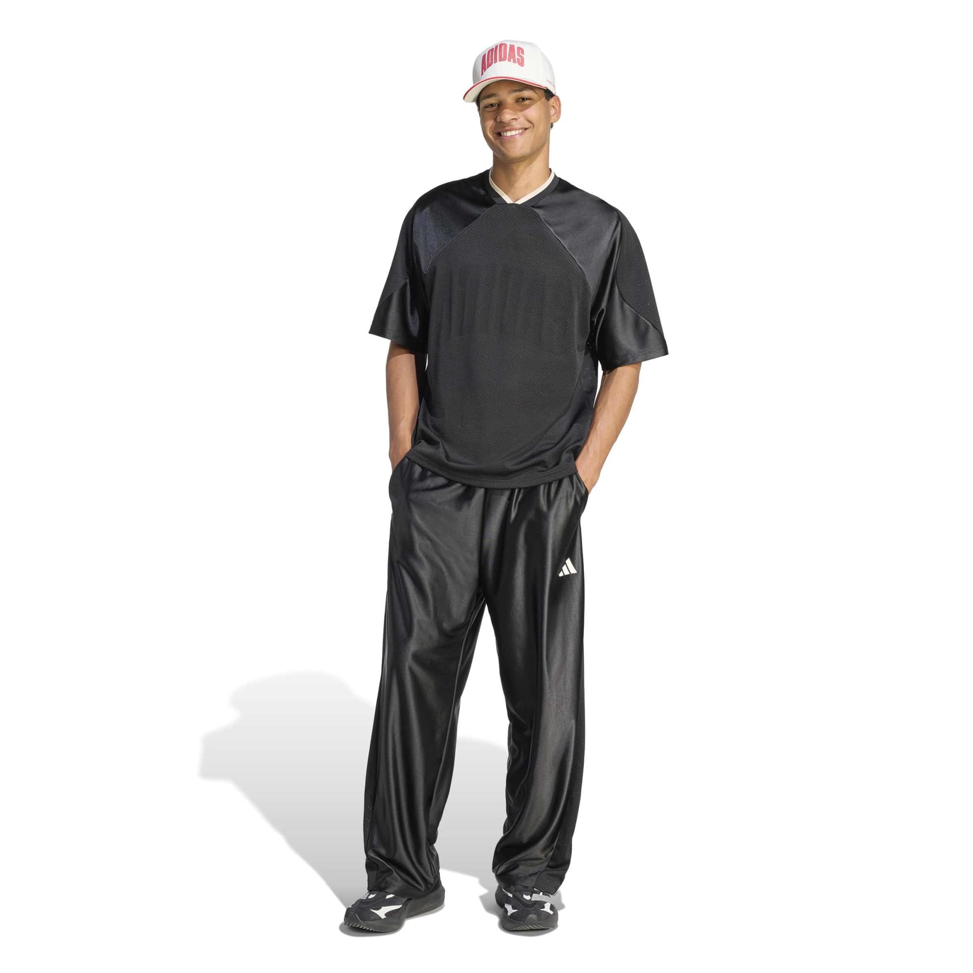 Pantaloni in Tricot Lucido Stadium - Nero / Beige / Bianco