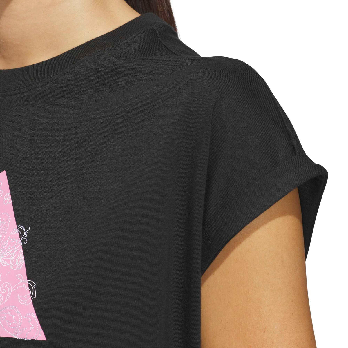 T-shirt con Grafica Western Florals Big Logo - Nero