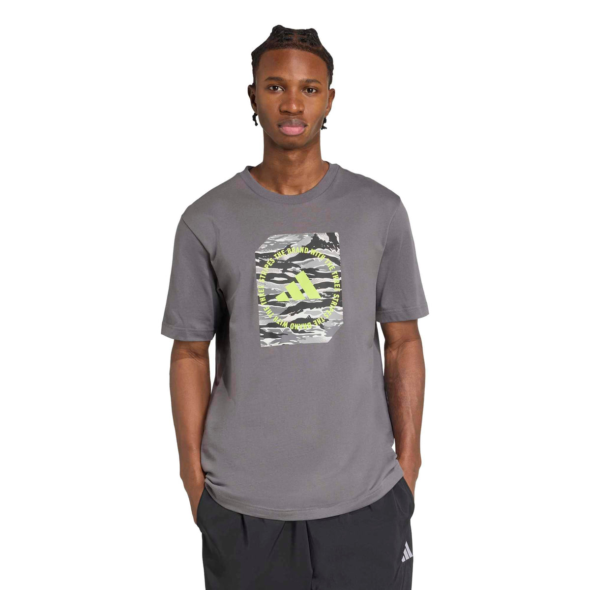 T-shirt Camo Shape Graphic - Grigio