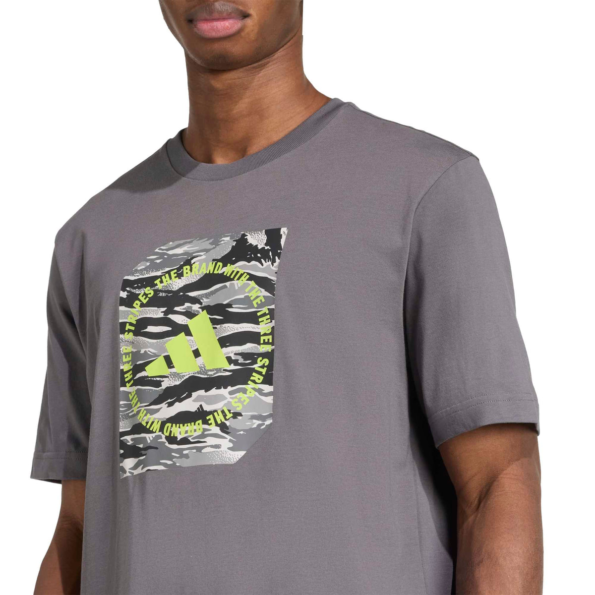T-shirt Camo Shape Graphic - Grigio