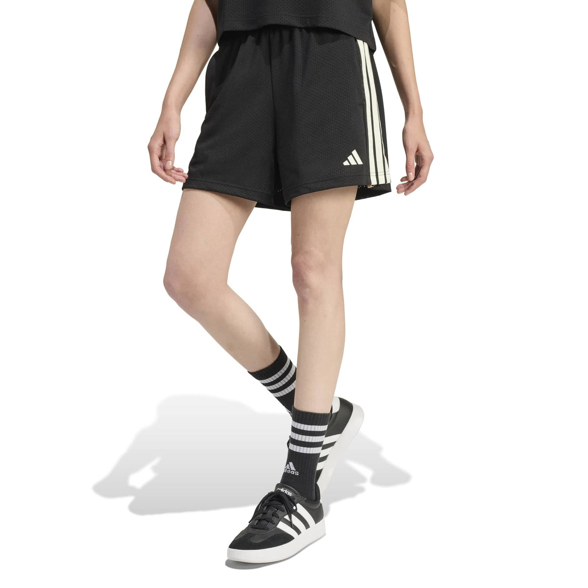 Pantaloncini Mesh Stadium - Nero / Bianco / Beige