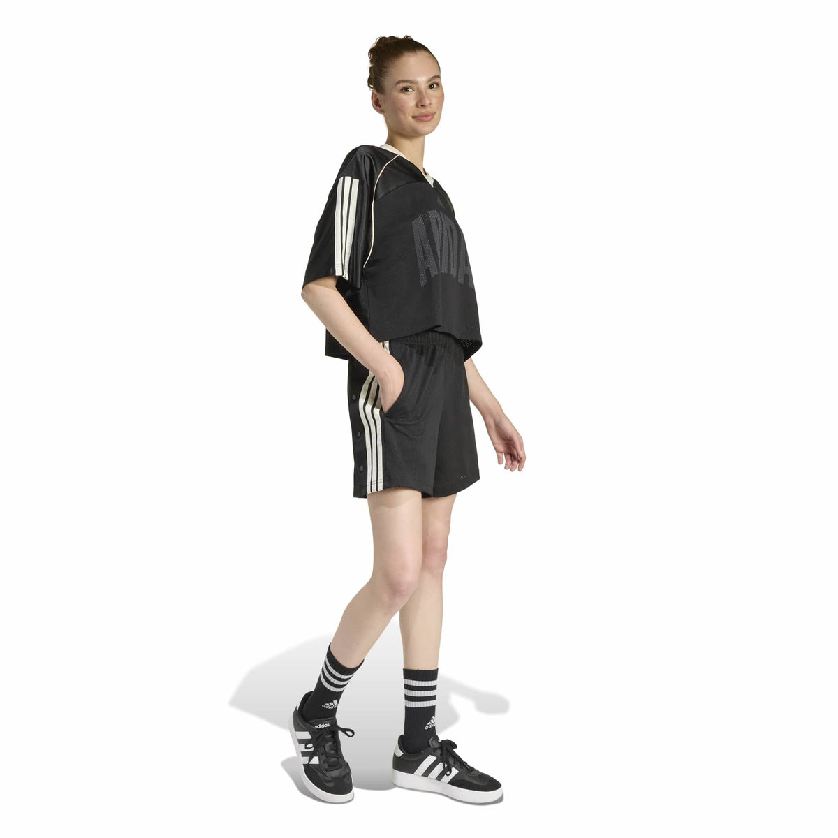 Pantaloncini Mesh Stadium - Nero / Bianco / Beige