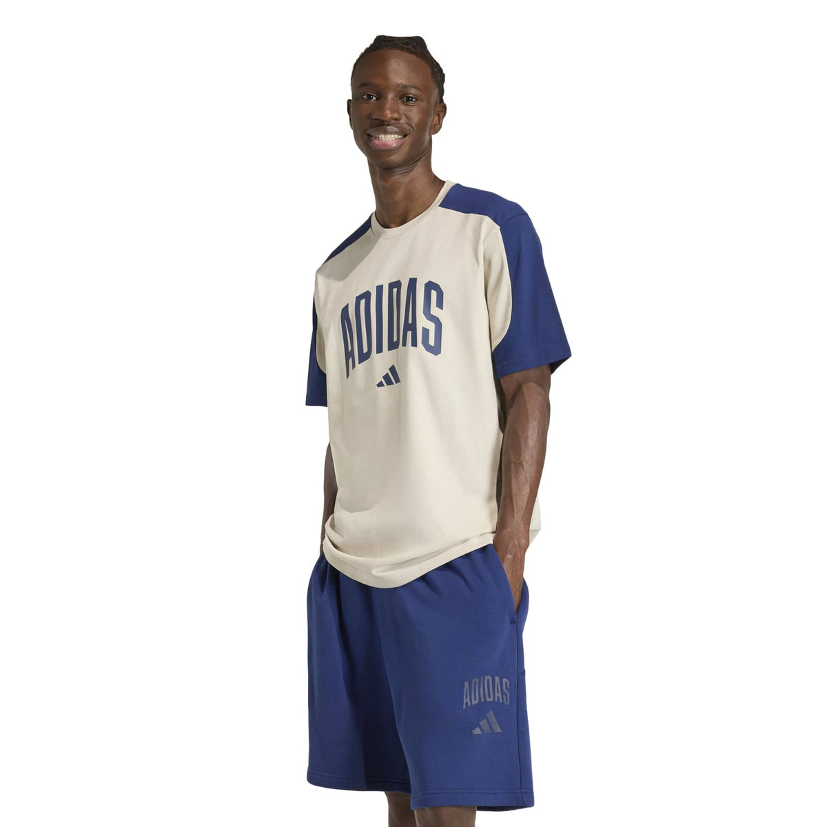 T-shirt Collegiate - Beige / Blu