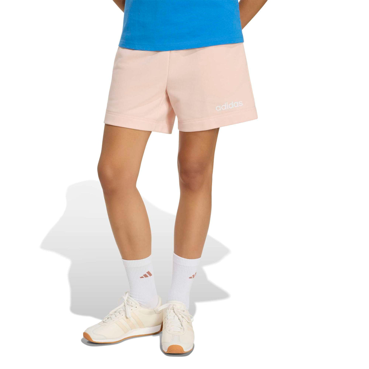 Short Essentials Linear French Terry - Rosa / Bianco (Blush Pink)