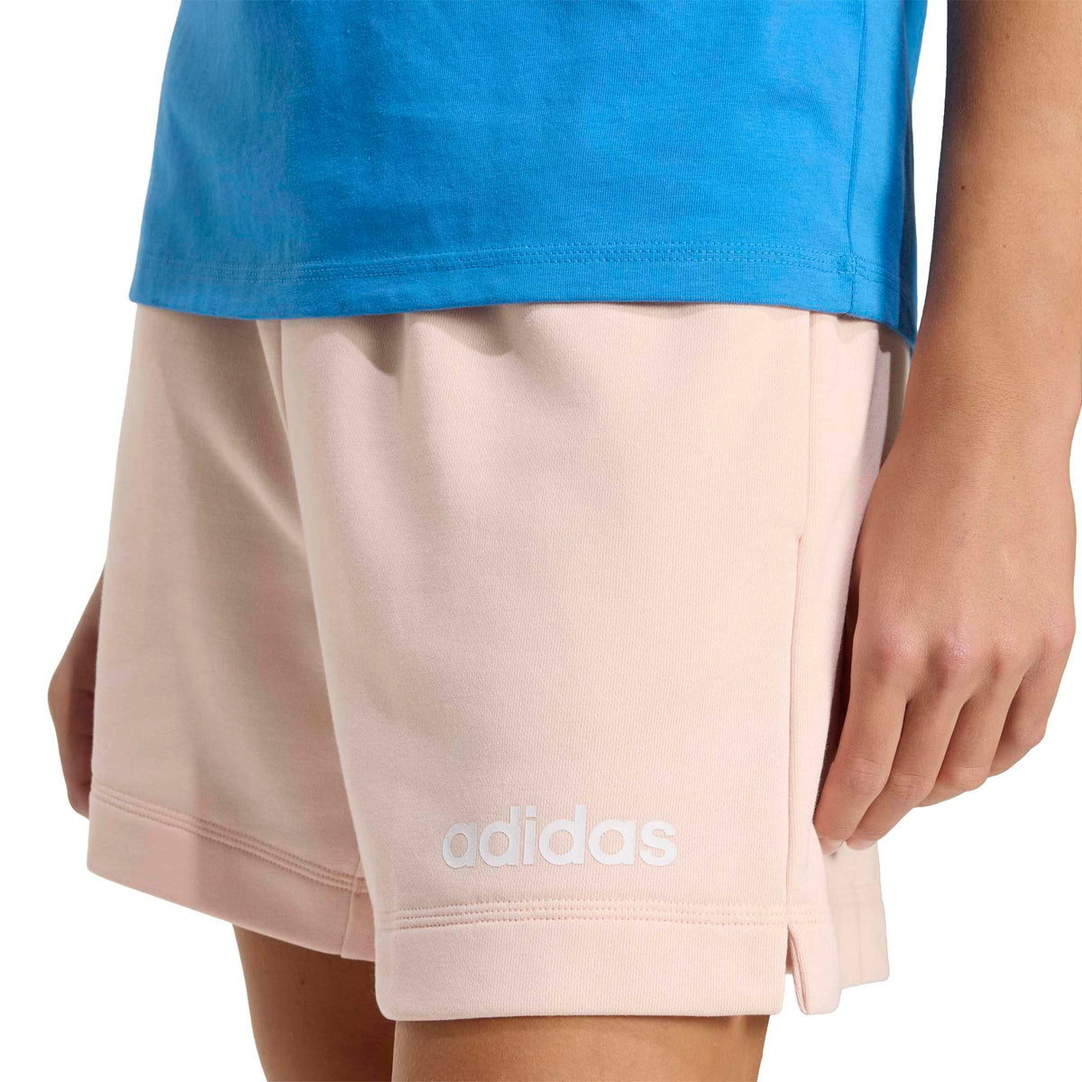 Short Essentials Linear French Terry - Rosa / Bianco (Blush Pink)