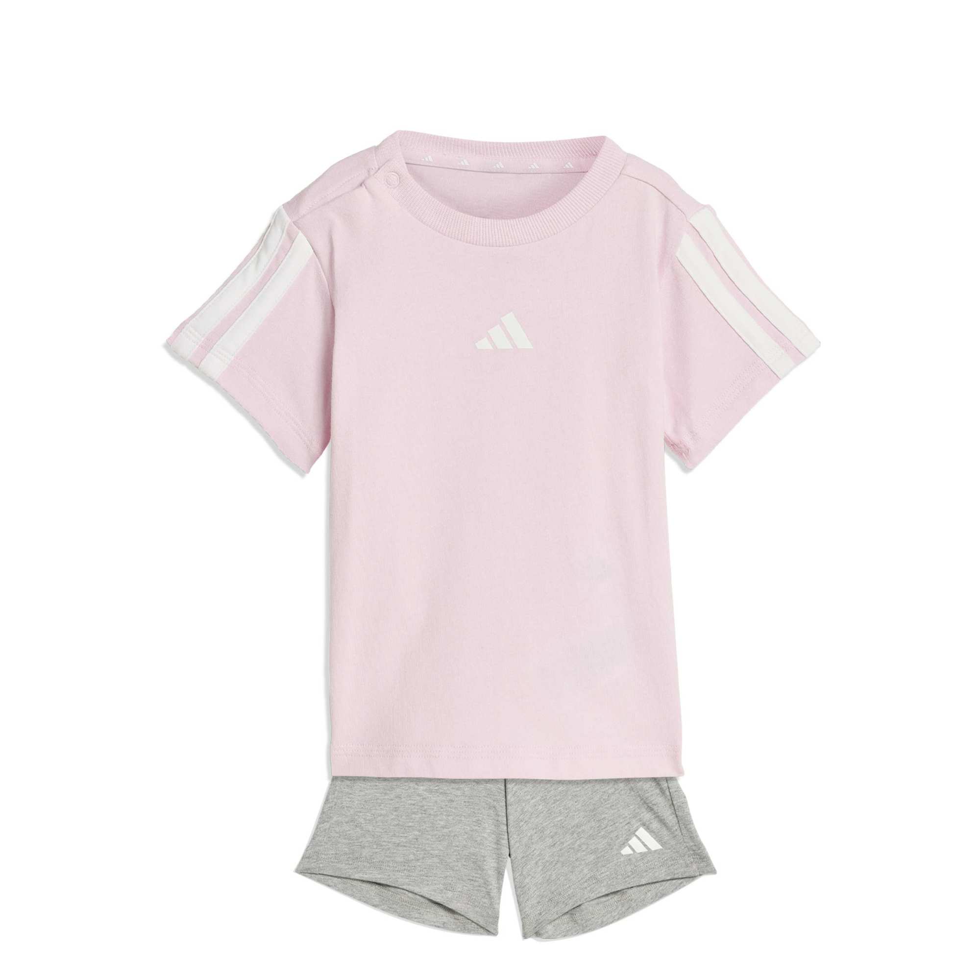 Completo Essentials Tee Neonato - Rosa / Bianco