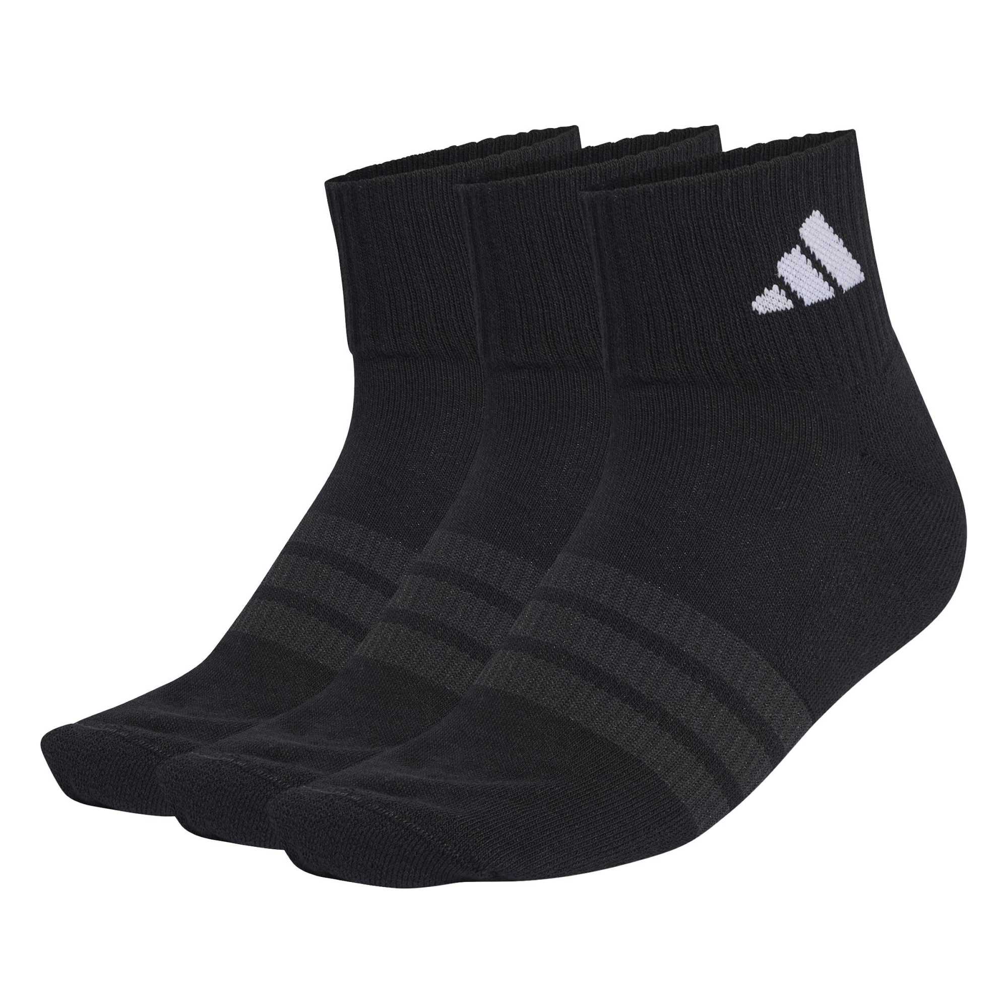 Calzini Sportivi Cushioned Alla Caviglia Confezione da 3 Paia - Nero / Bianco