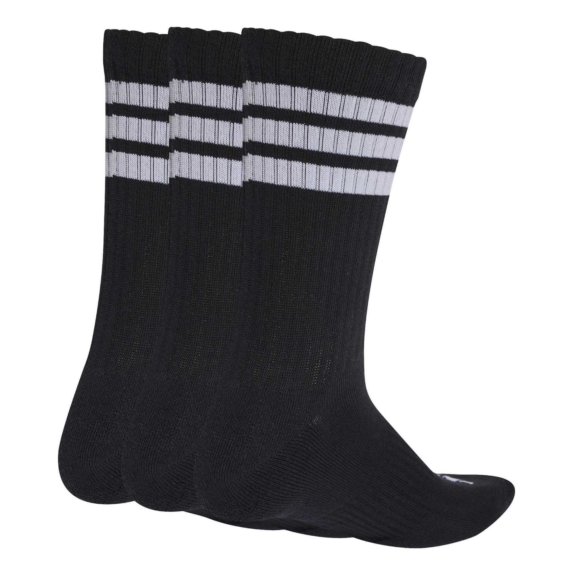 Calze 3-Stripes imbottite a metà polpaccio confezione da 3 paia - Nero / Bianco