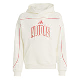 Felpa con Cappuccio con Lettering Stadium - Bianco / Rosso