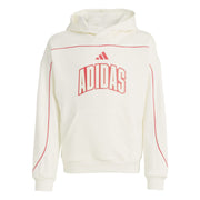 Felpa con Cappuccio con Lettering Stadium - Bianco / Rosso