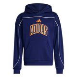 Felpa con Cappuccio con Lettering Stadium - Blu / Arancione