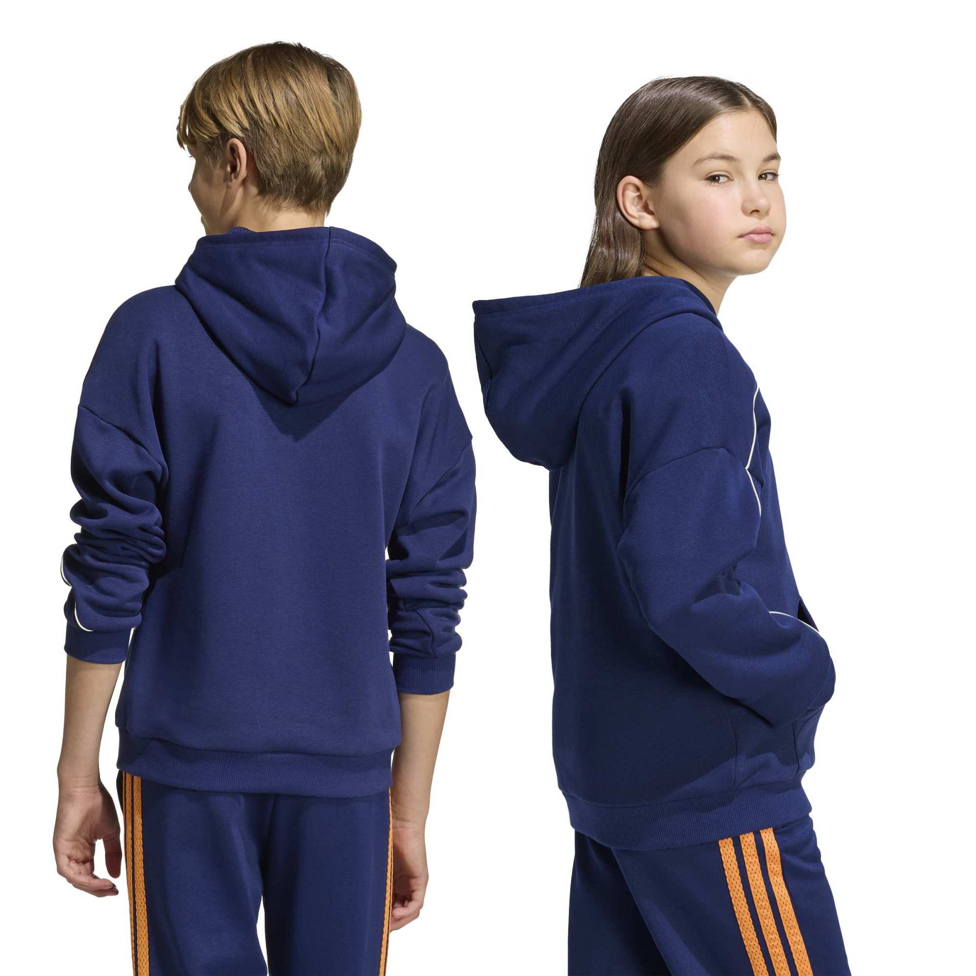 Felpa con Cappuccio con Lettering Stadium - Blu / Arancione
