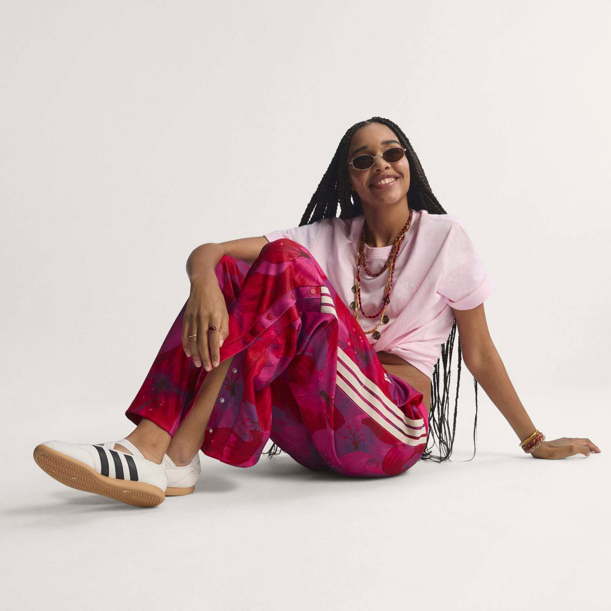 Track Pants x Farm RIO House of Tiro - Beige / Rosa / Rosso