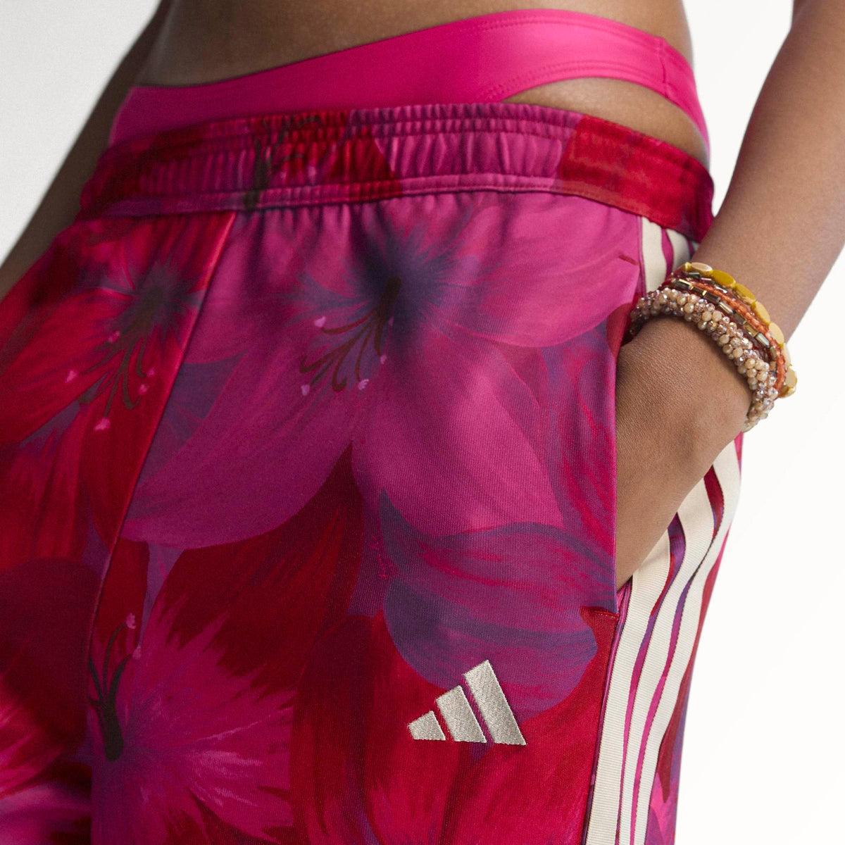 Track Pants x Farm RIO House of Tiro - Beige / Rosa / Rosso