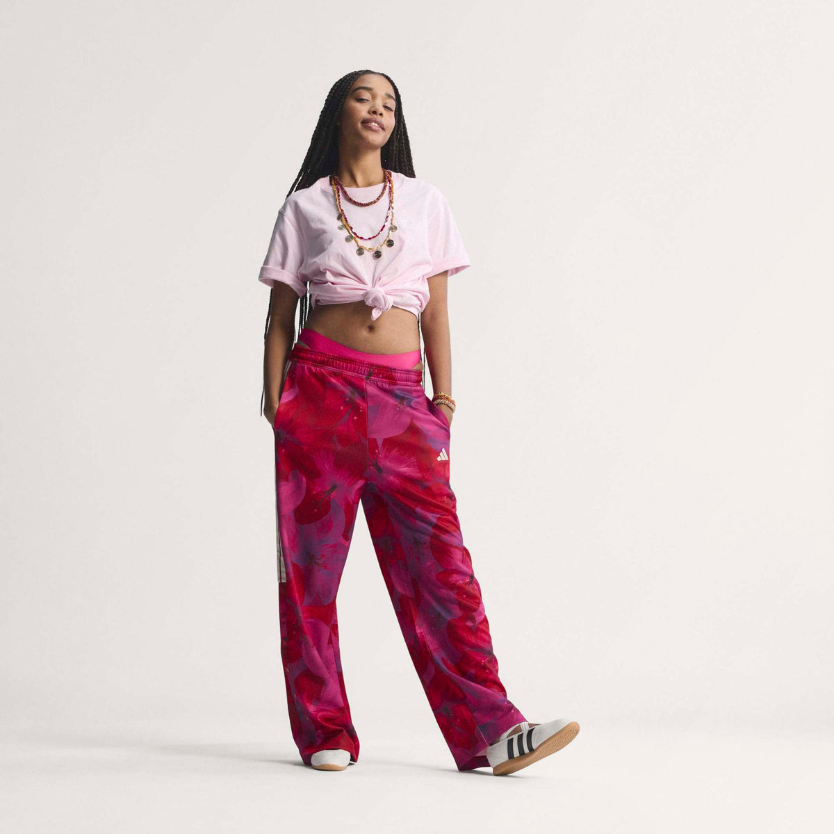 Track Pants x Farm RIO House of Tiro - Beige / Rosa / Rosso