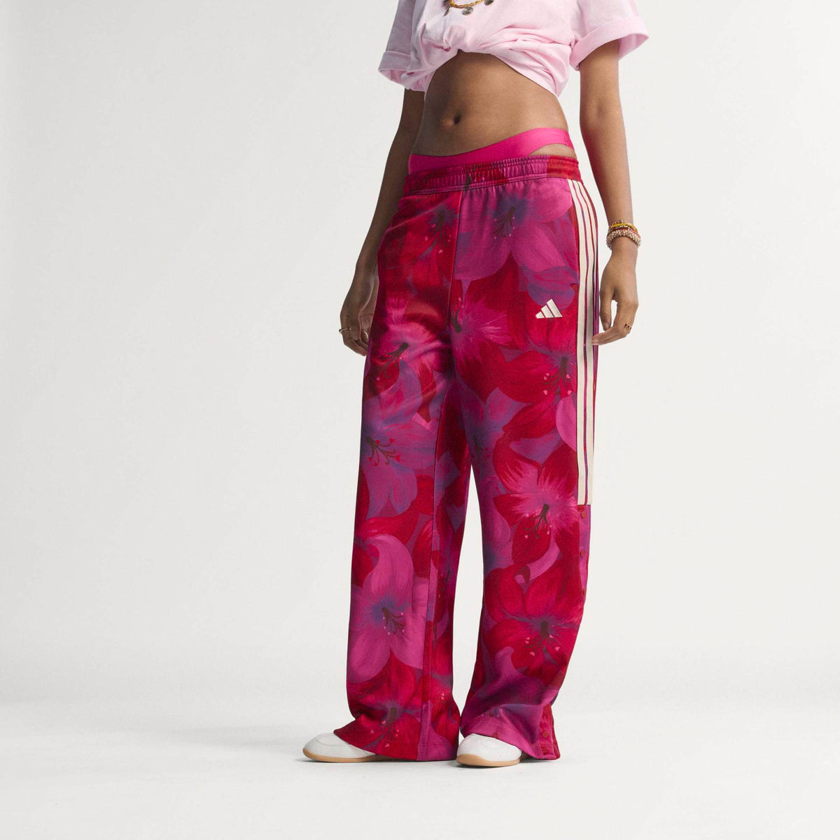 Track Pants x Farm RIO House of Tiro - Beige / Rosa / Rosso
