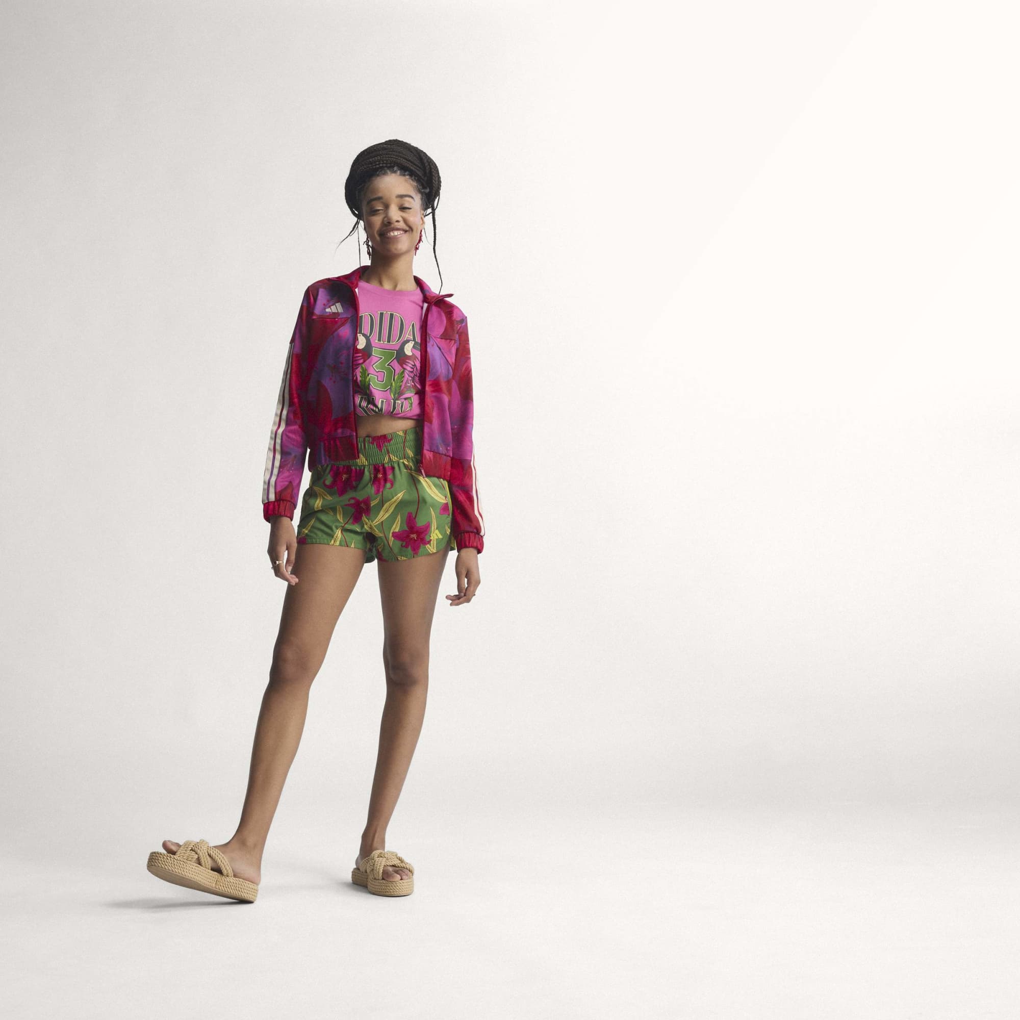 Track Top x Farm RIO House of Tiro - Beige / Rosa / Bordeaux