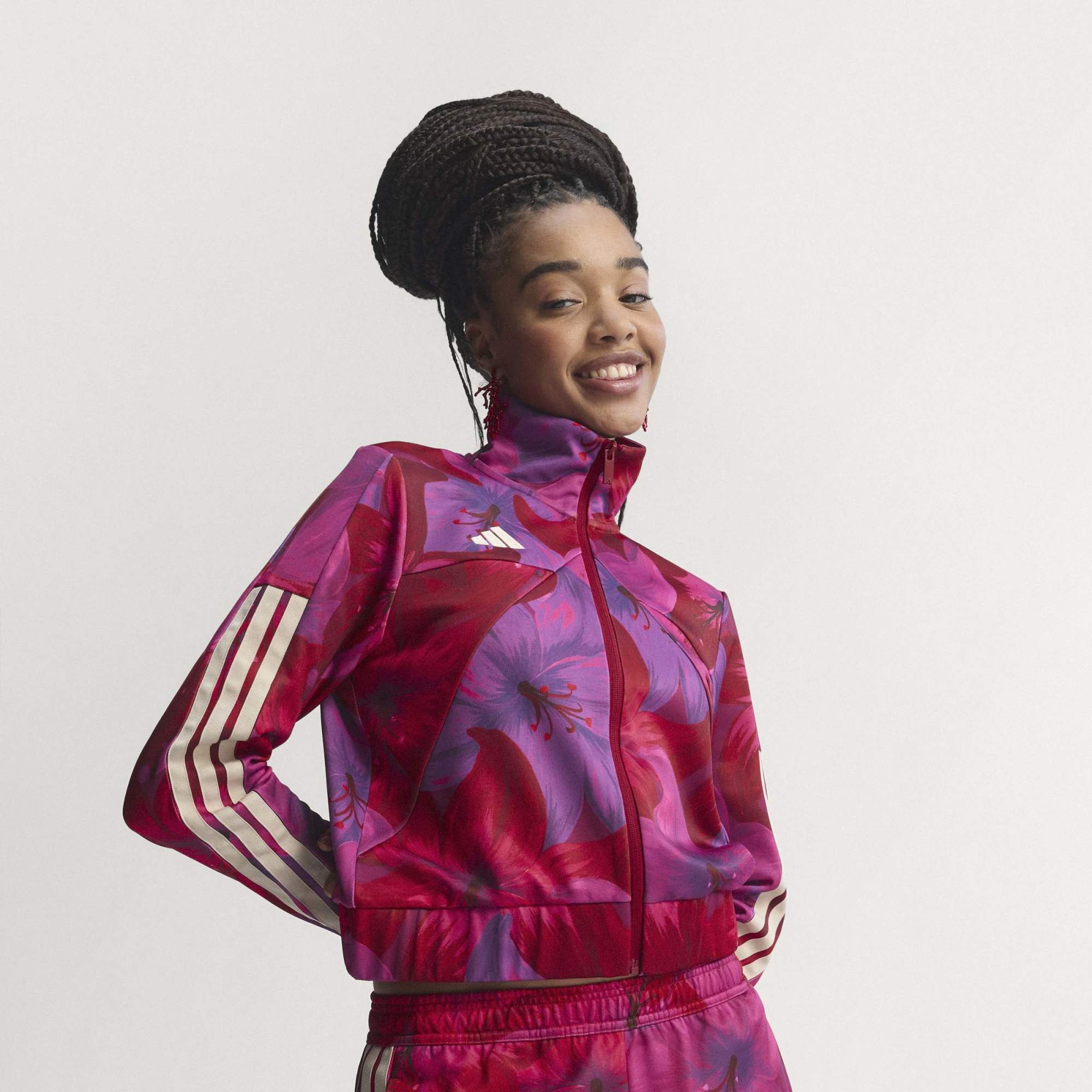 Track Top x Farm RIO House of Tiro - Beige / Rosa / Bordeaux