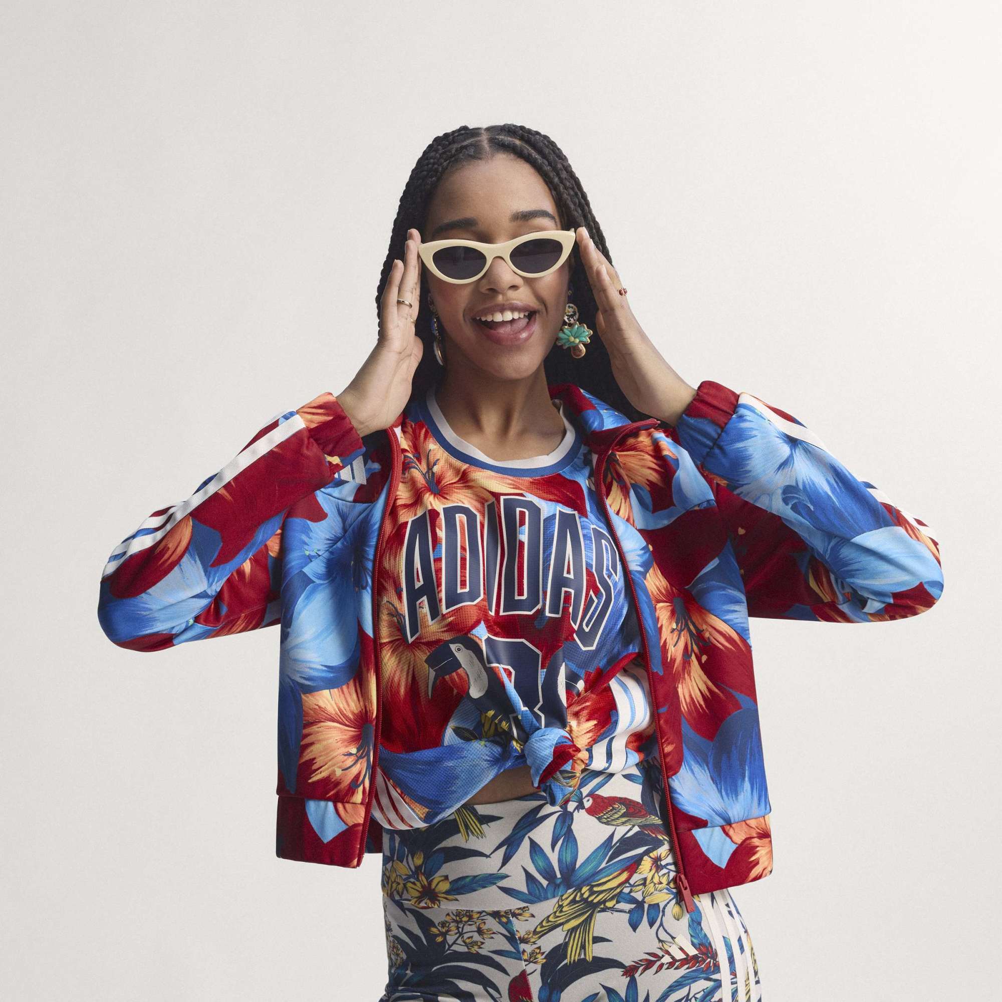 Giacca Track x Farm RIO House of Tiro - Blu / Rosso / Bianco