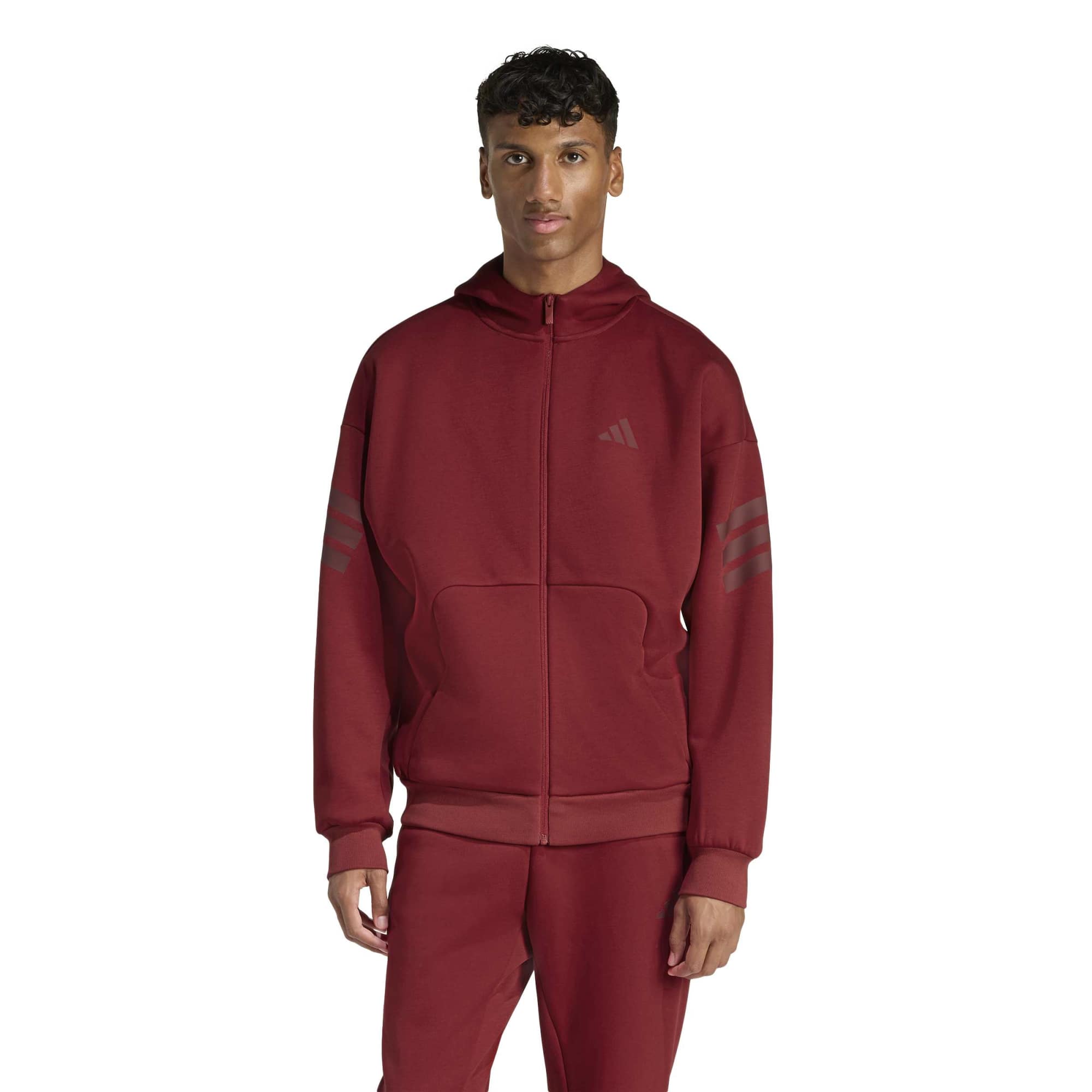 Felpa con cappuccio Future Icons 3-Stripes Full-Zip - Bordeaux
