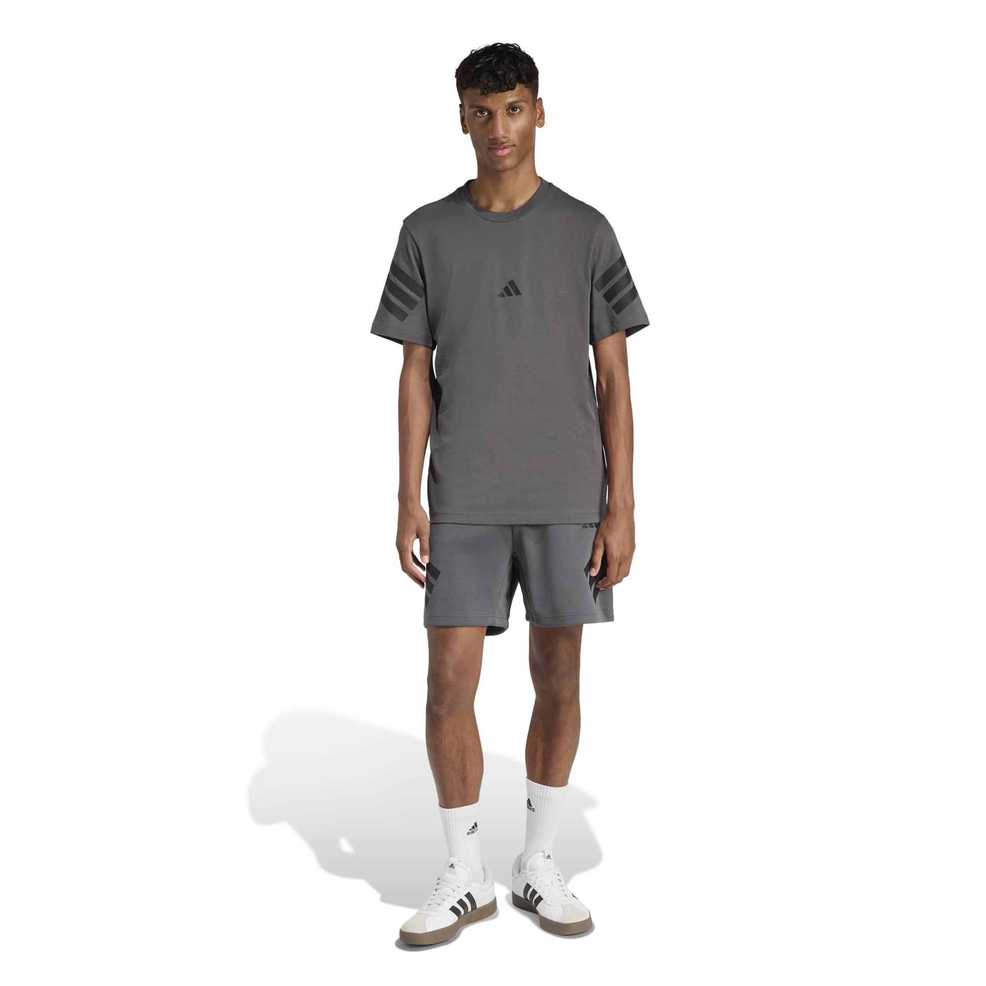 Short Future Icons 3-Stripes - Grigio