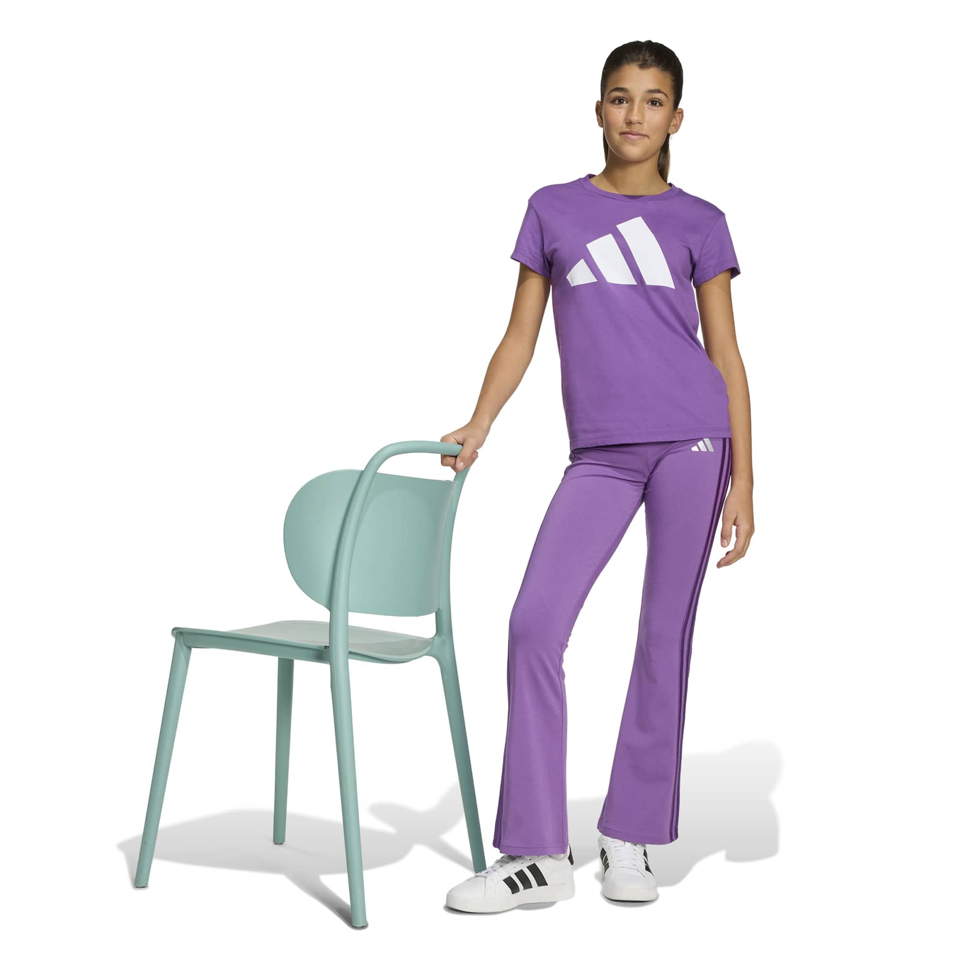 T-shirt Essentials Junior - Viola / Bianco