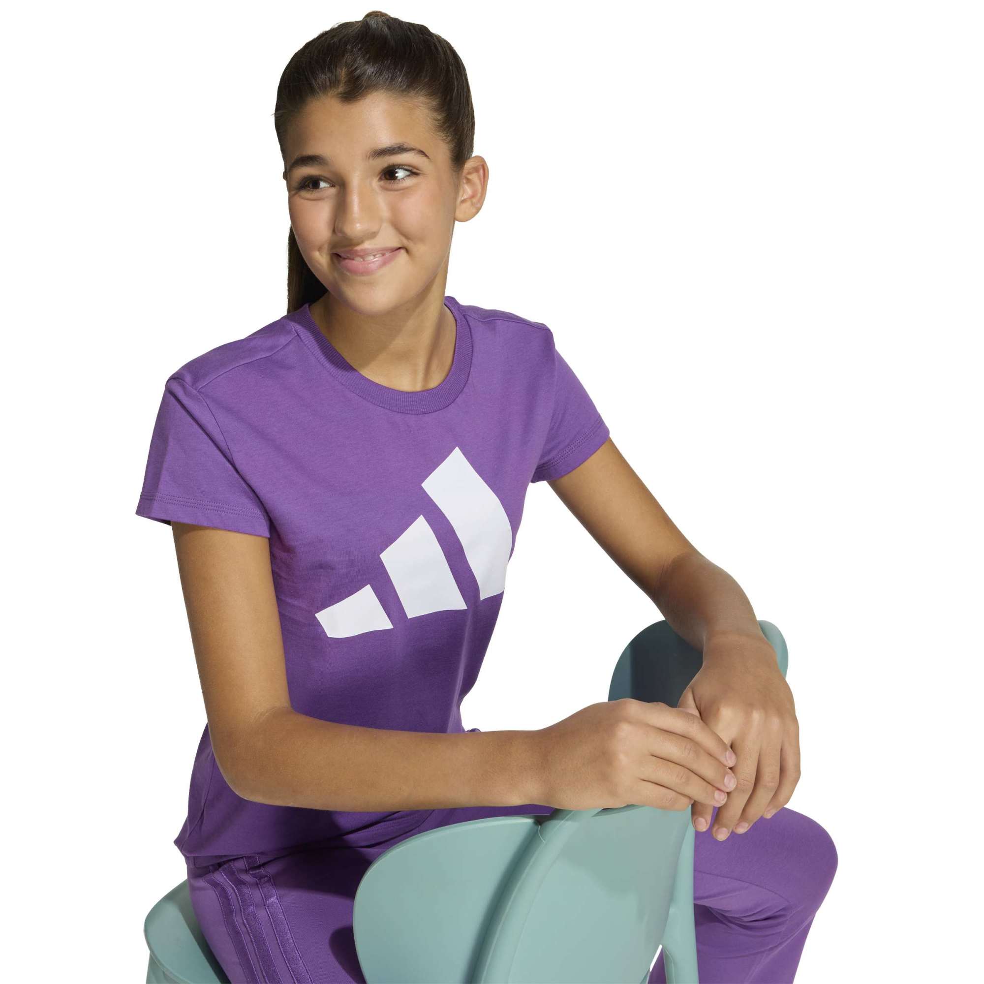 T-shirt Essentials Junior - Viola / Bianco