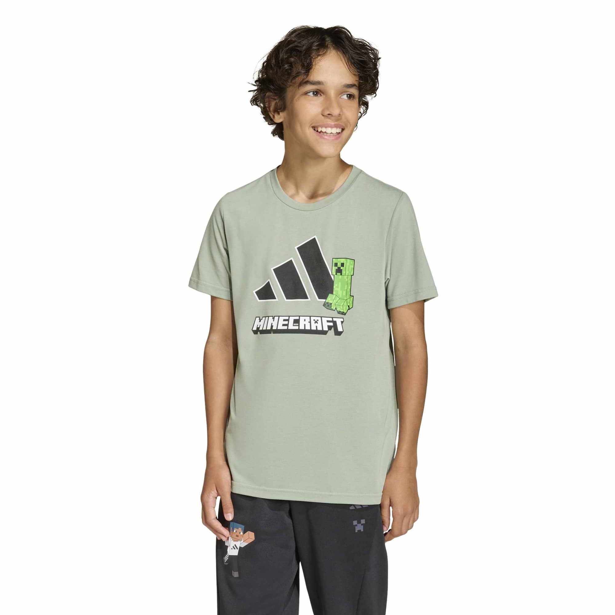 T-shirt da Allenamento Minecraft Ragazzo - Verde / Argento (Silver Green)