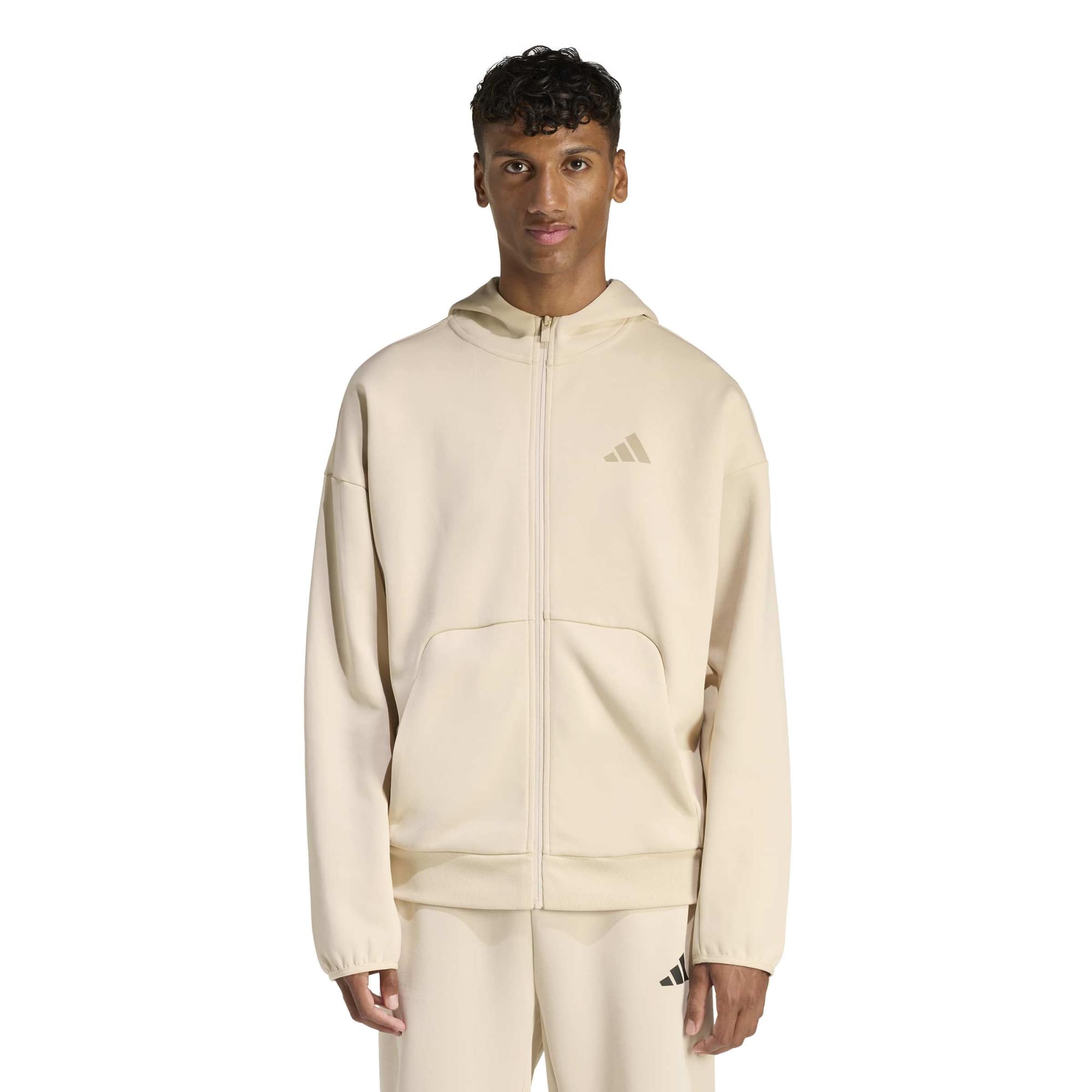 Felpa con cappuccio Future Icons Small Logo Full-Zip - Beige