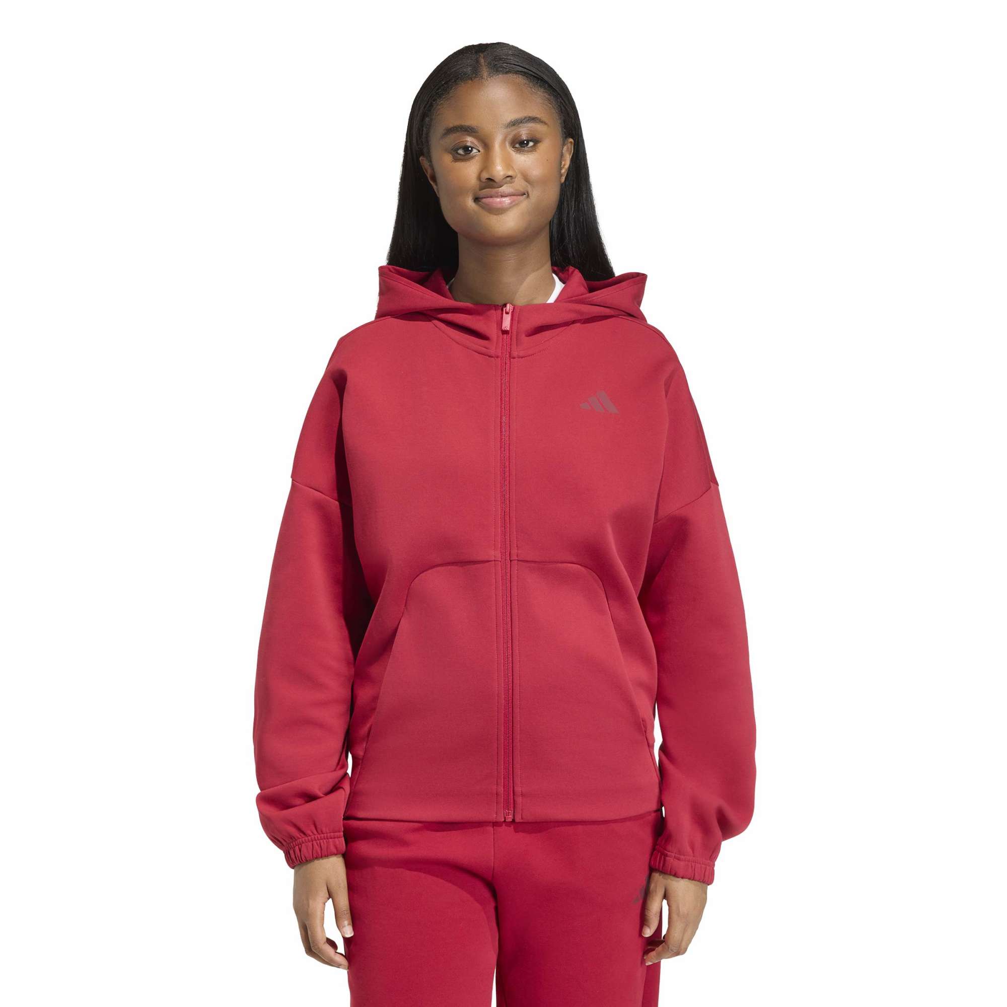 Felpa con cappuccio Future Icons Small Logo Full-Zip - Bordeaux