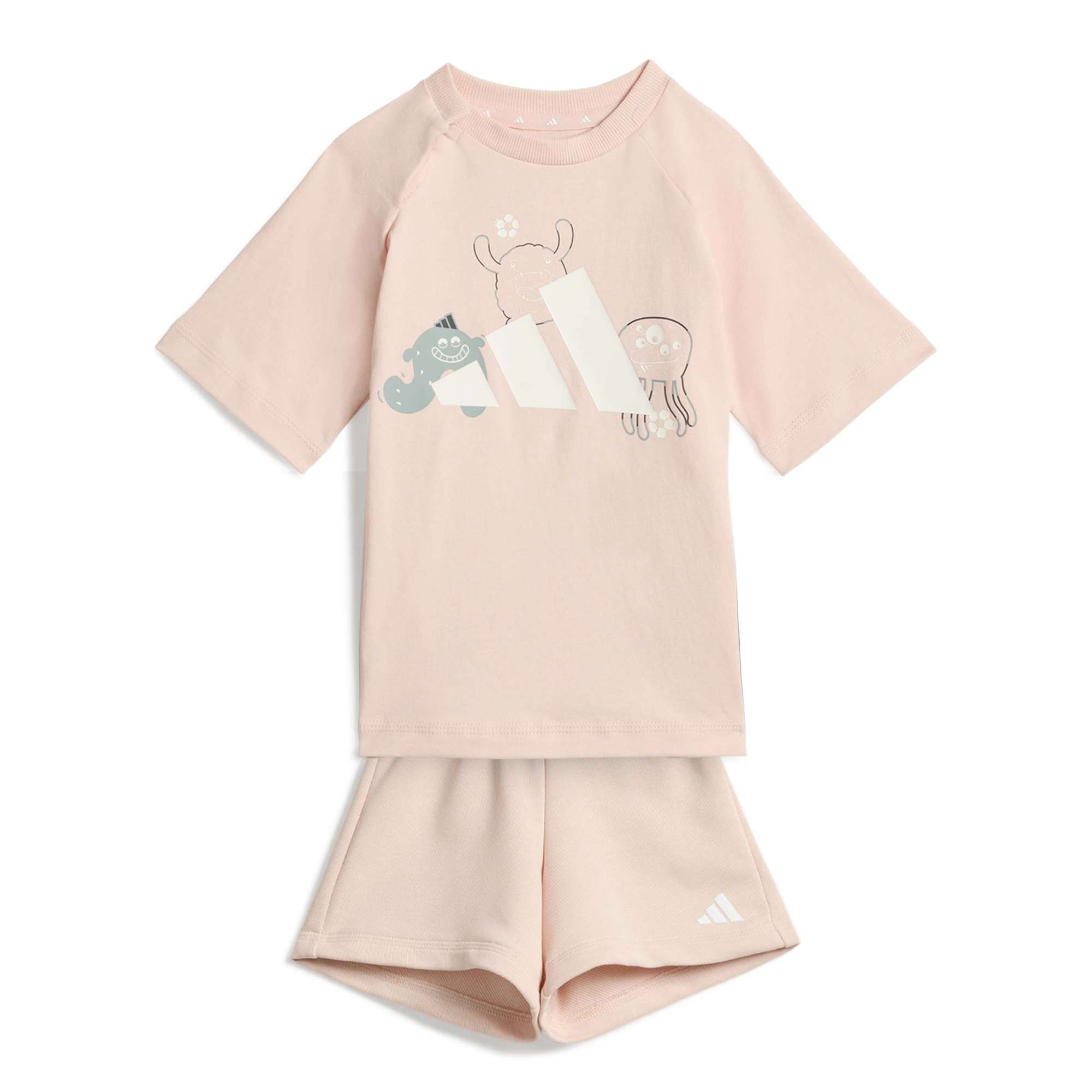 Tiro_nster T-shirt Set - Rosa / Bianco