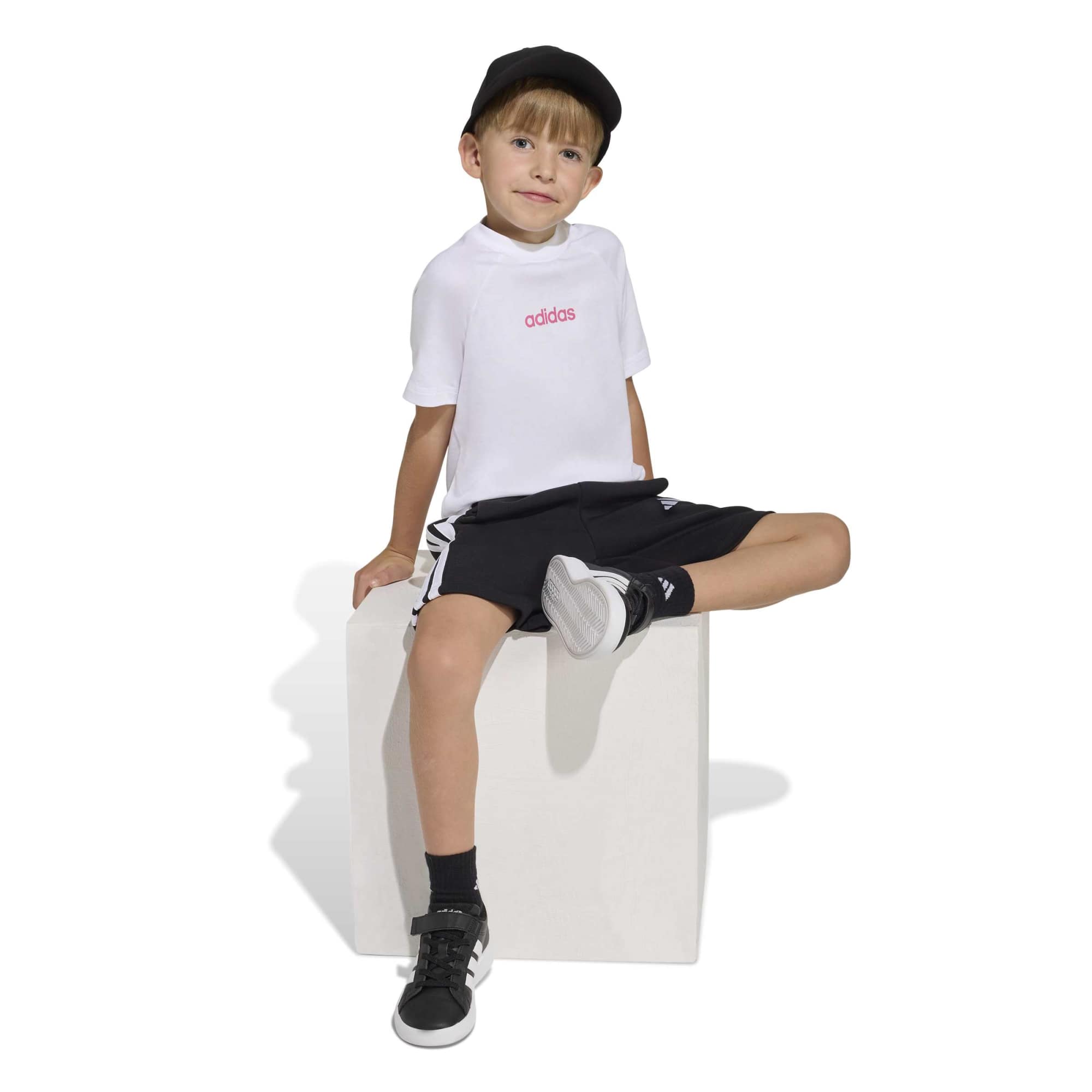 T-shirt Essentials Kids - Bianco / Rosa