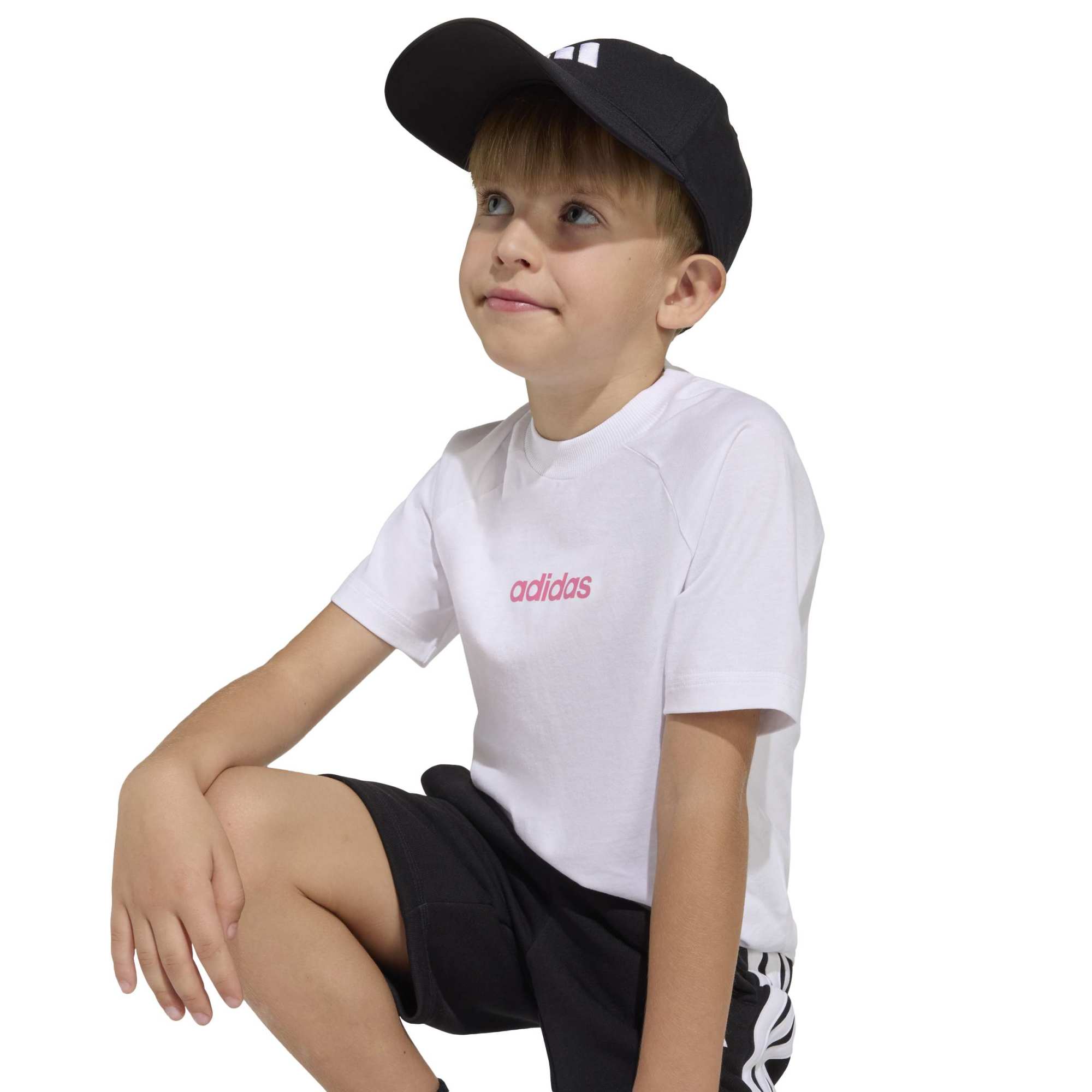 T-shirt Essentials Kids - Bianco / Rosa
