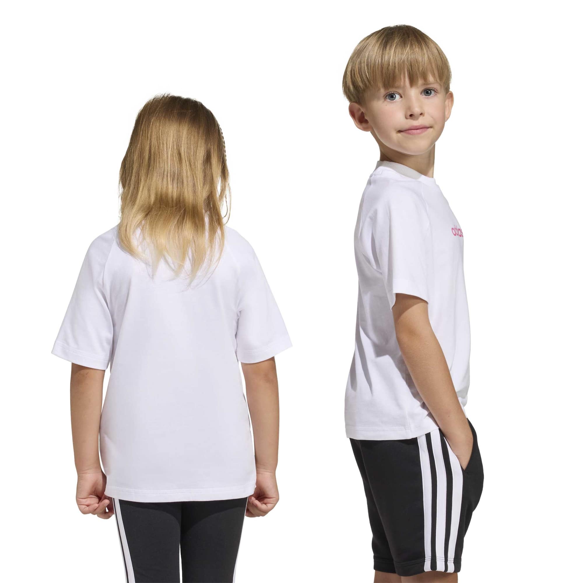 T-shirt Essentials Kids - Bianco / Rosa