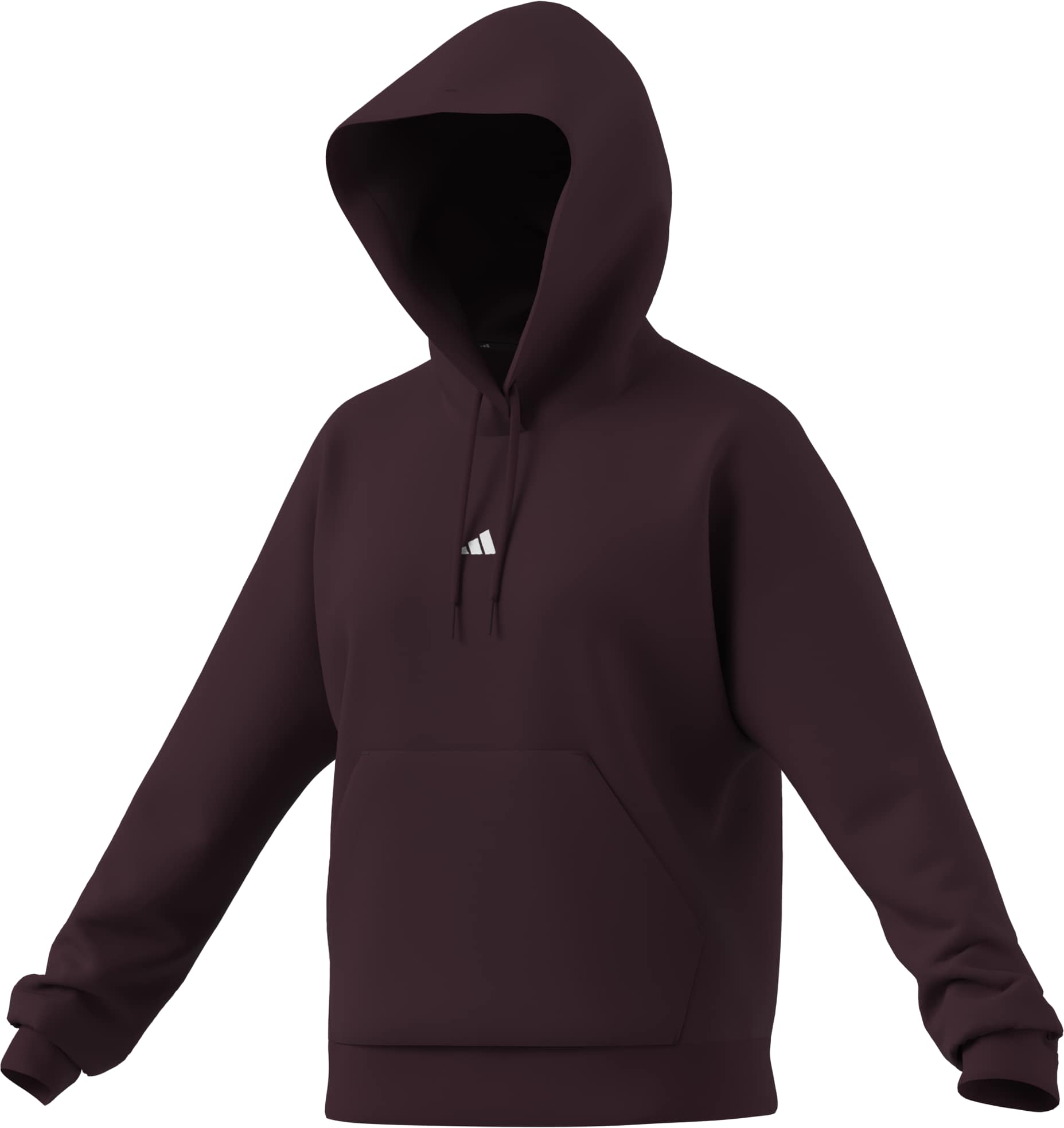 Adidas Felpa con Cappuccio Essentials Small Logo Feel Cozy Rosso