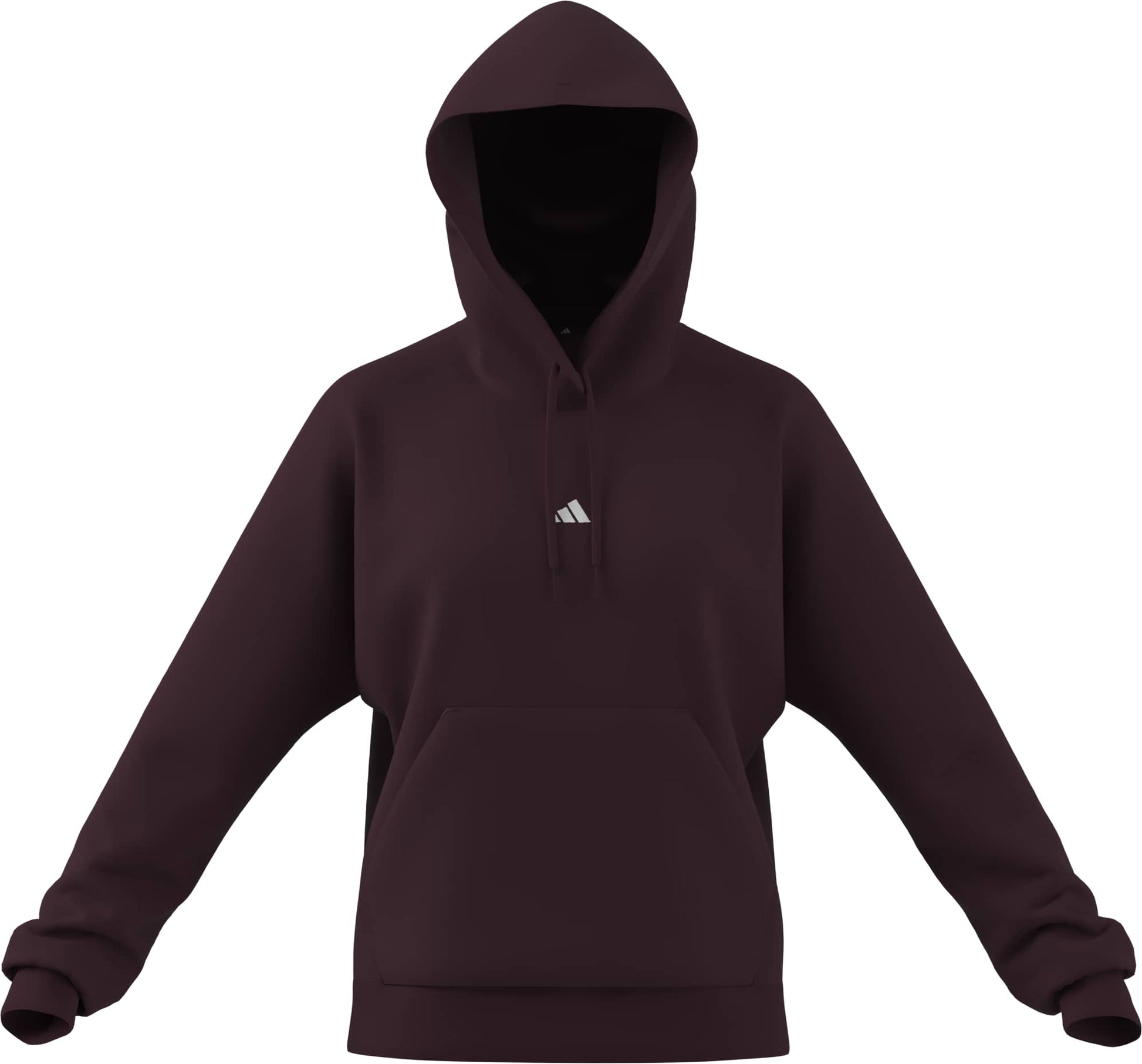 Adidas Felpa con Cappuccio Essentials Small Logo Feel Cozy Rosso