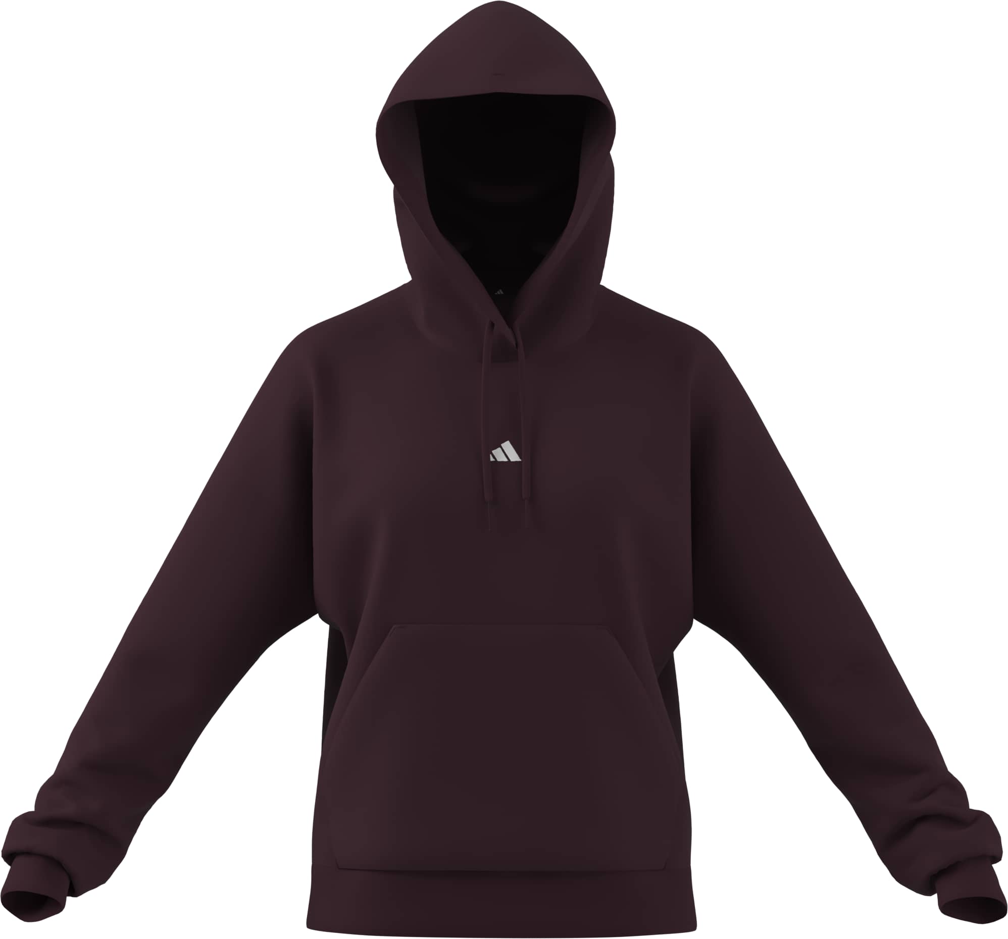 Adidas Felpa con Cappuccio Essentials Small Logo Feel Cozy Rosso