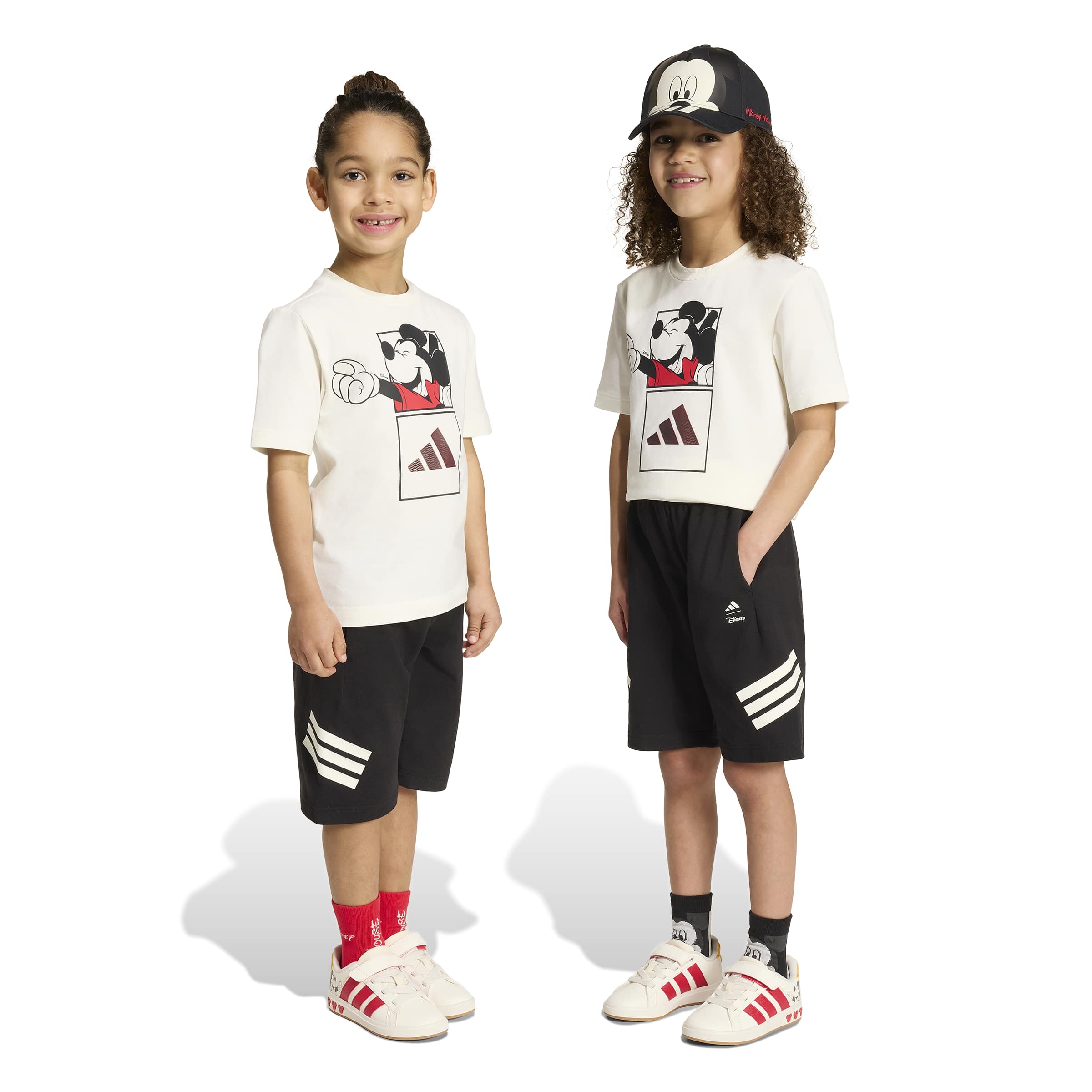 Adidas Set di T-shirt Disney Mickey Mouse Bianco