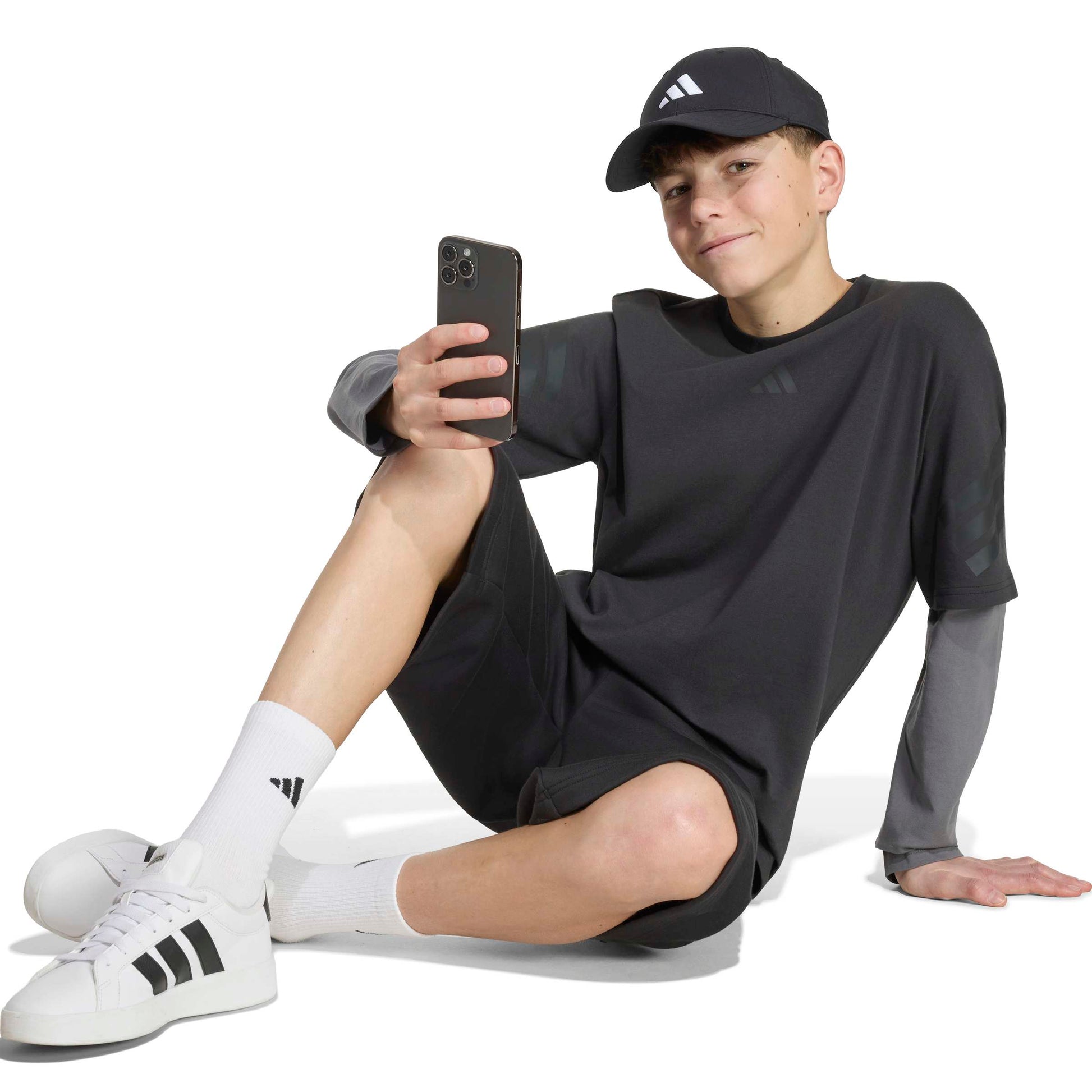 Adidas Maglia Manica Lunga Nero