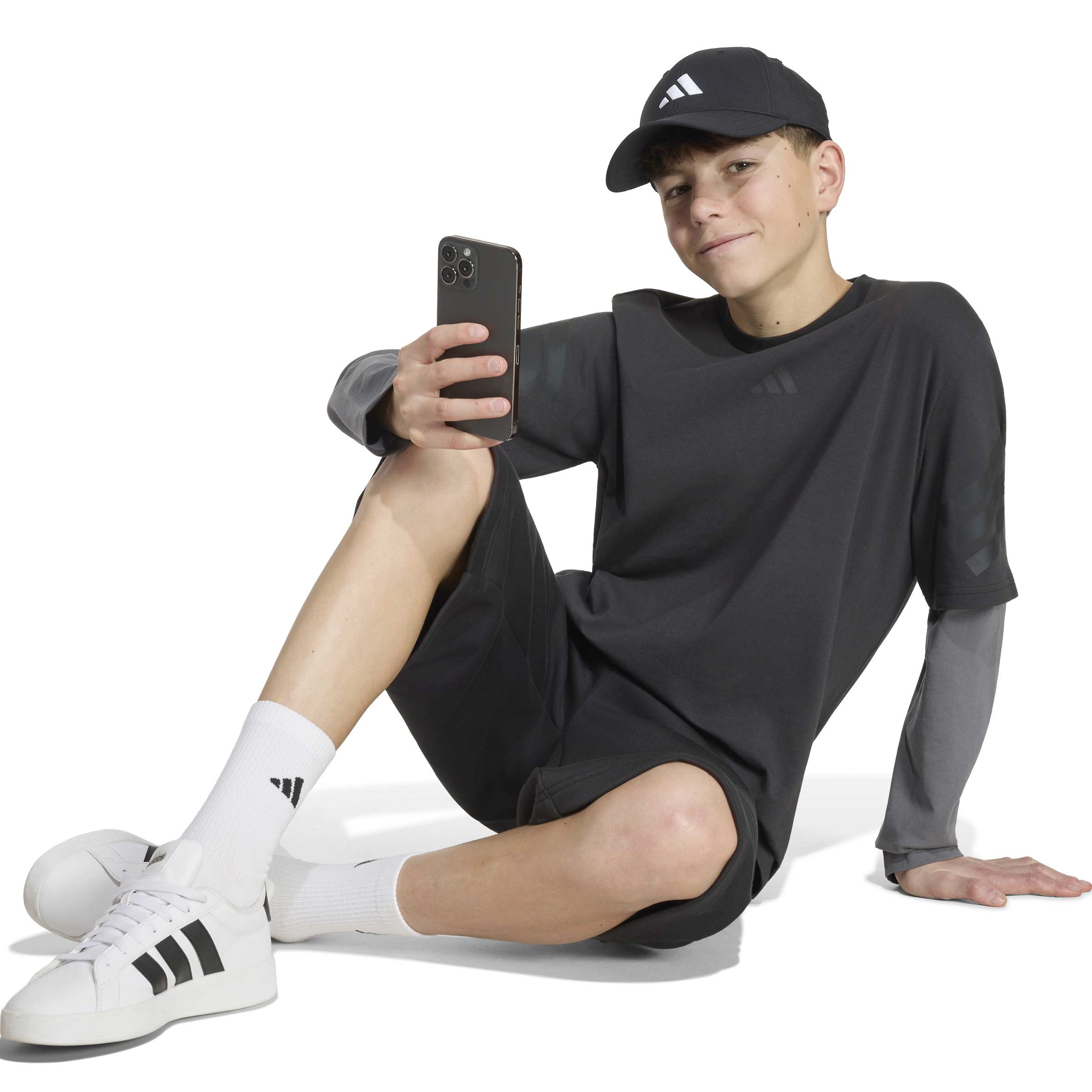 Adidas Maglia Manica Lunga Nero
