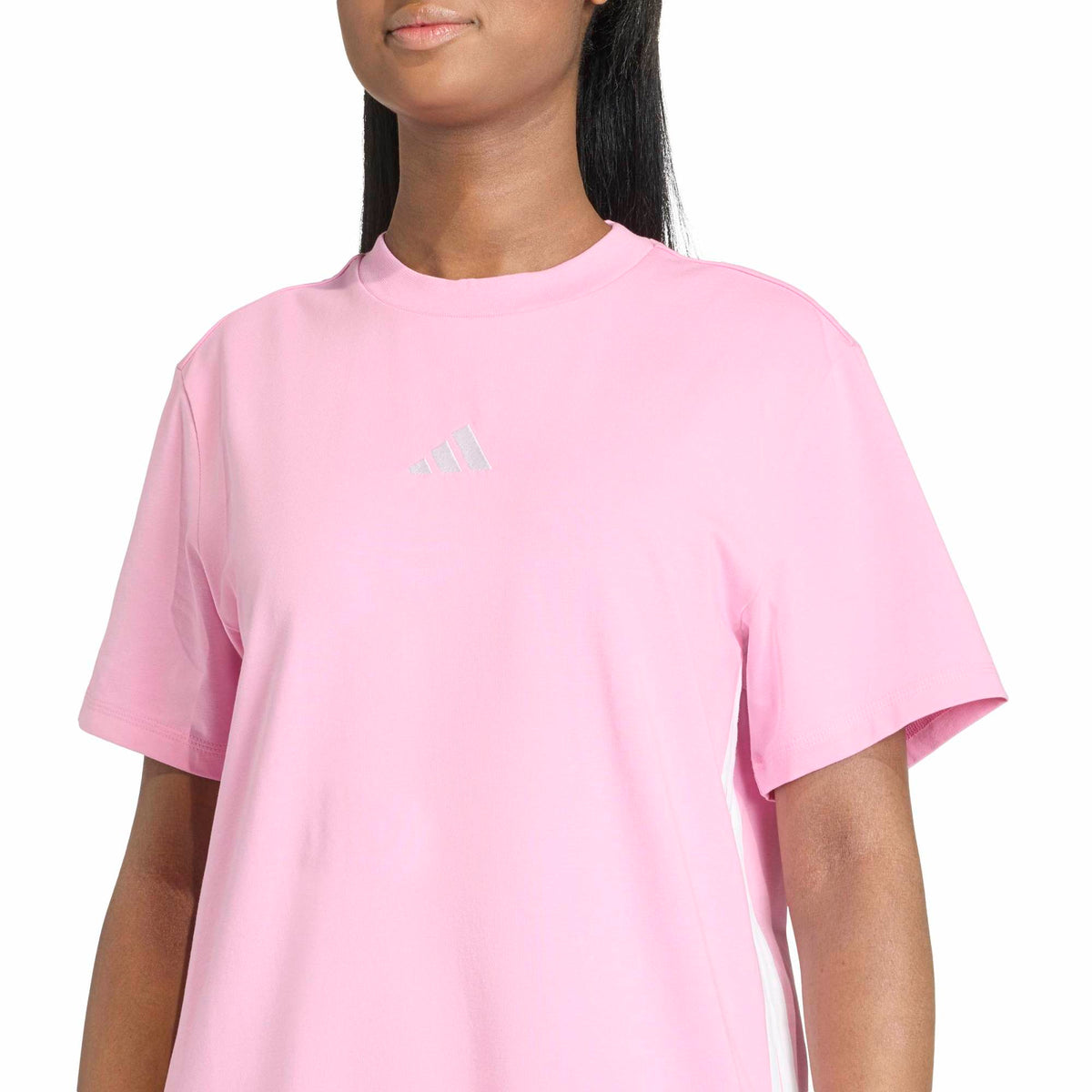 T-shirt Dress ESSENTIALS 3-STRIPES - Rosa / Bianco