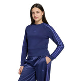 Felpa con Dettagli in Raso - Blu