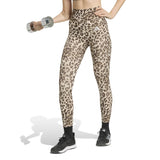 Leggings 7/8 Optime Essentials 3-Stripes Leopard - Beige