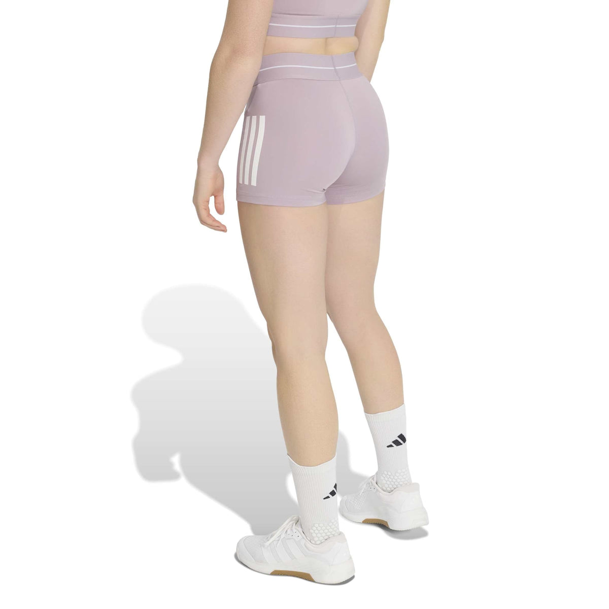 Leggings corti Hyperglam con le 3 strisce - Viola / Verde