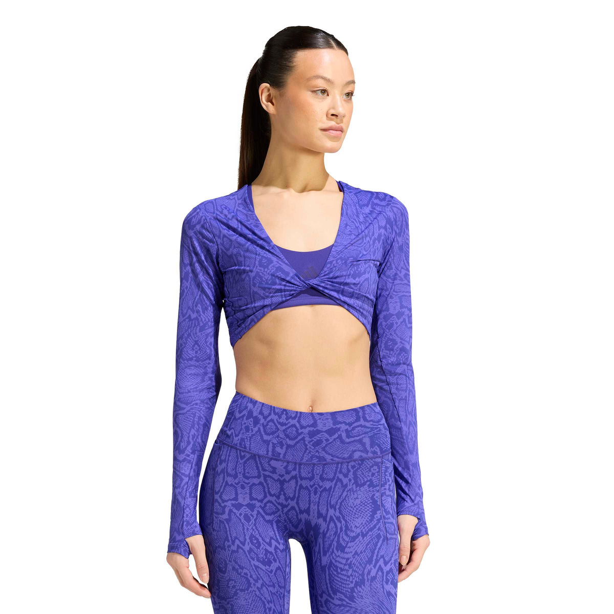 Adidas Maglia Manica Lunga Viola