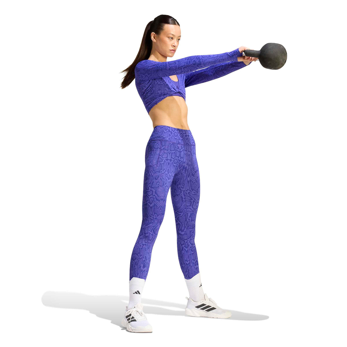 Adidas Maglia Manica Lunga Viola