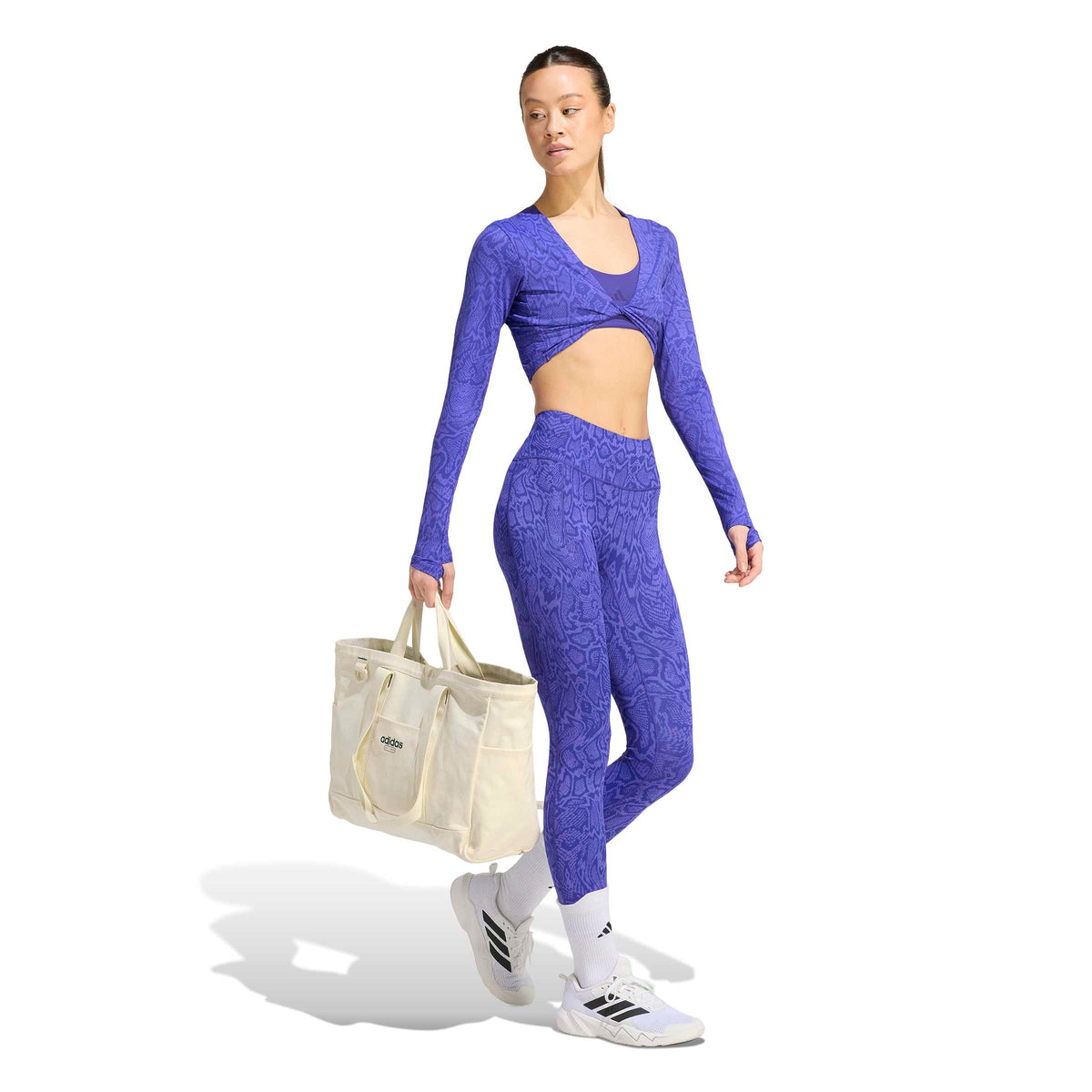 Adidas Maglia Manica Lunga Viola